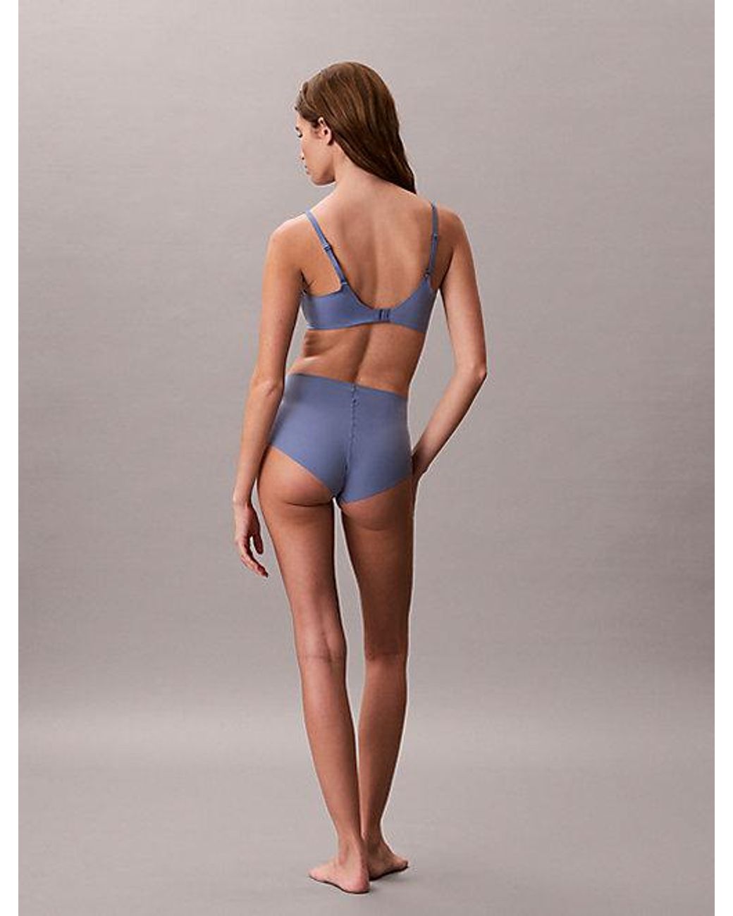 Calvin Klein Blue High Rise Hipster Briefs Invisibles Microfibre Stretch