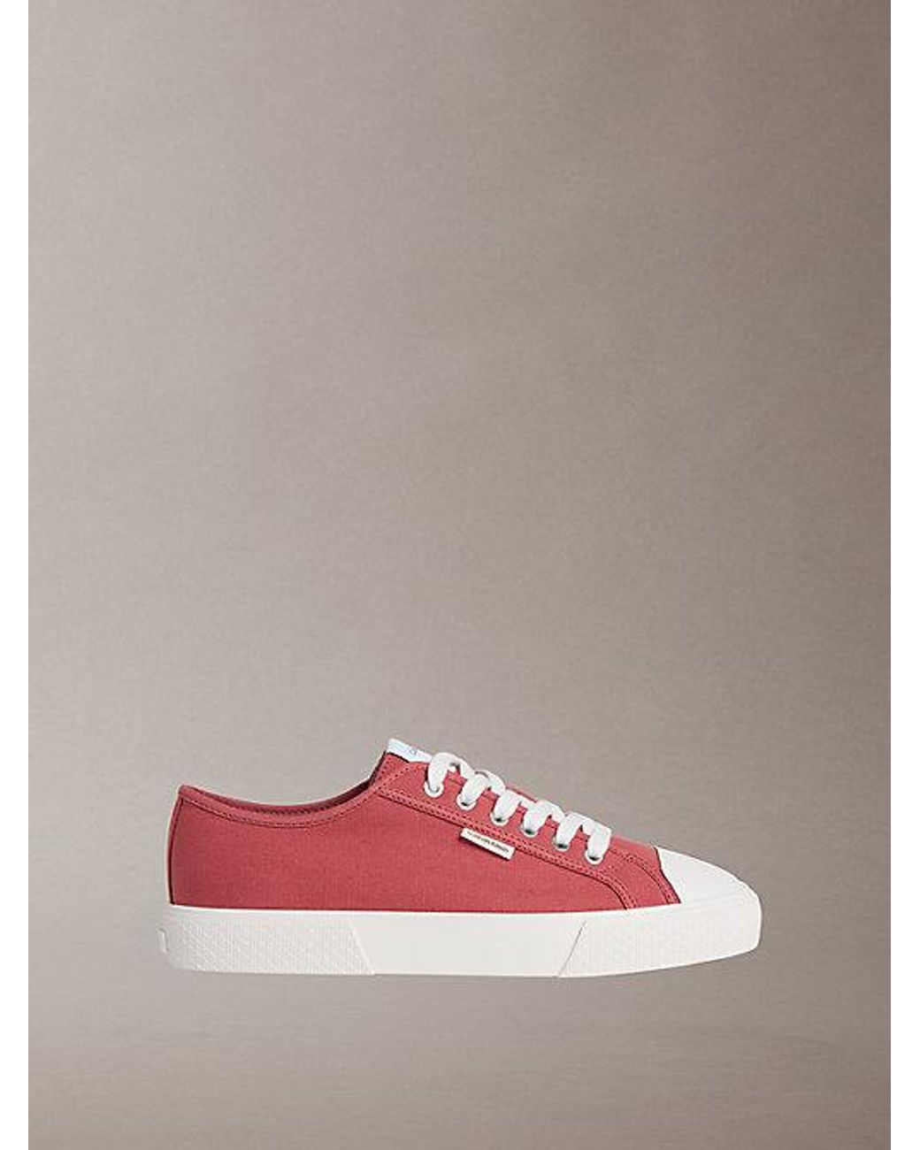 Calvin Klein Pink Ck Leo Canvas Logo Trainers for men