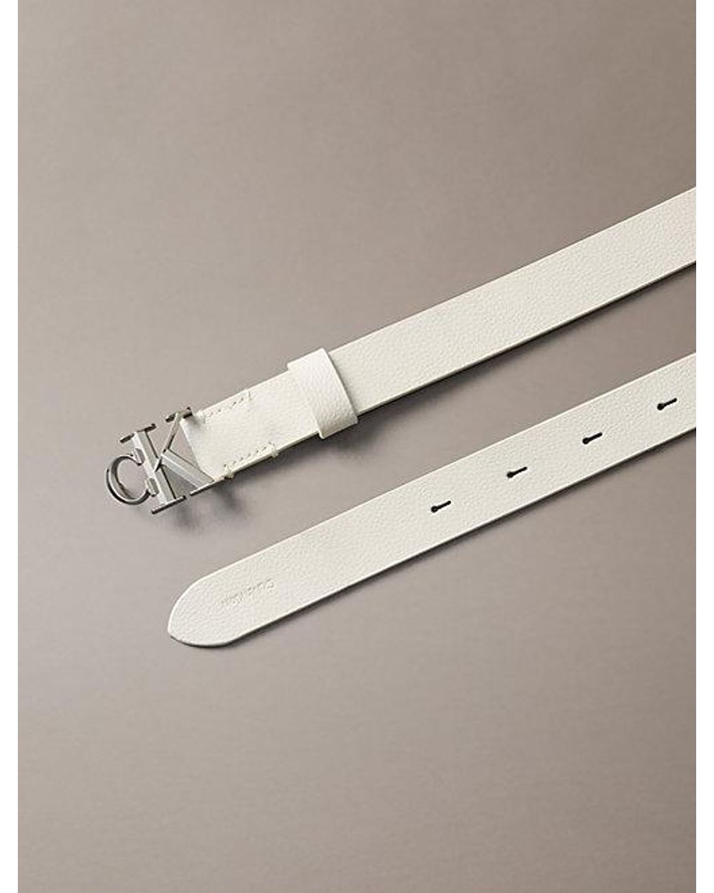 Calvin Klein Multicolor Leather Monogram Logo Belt