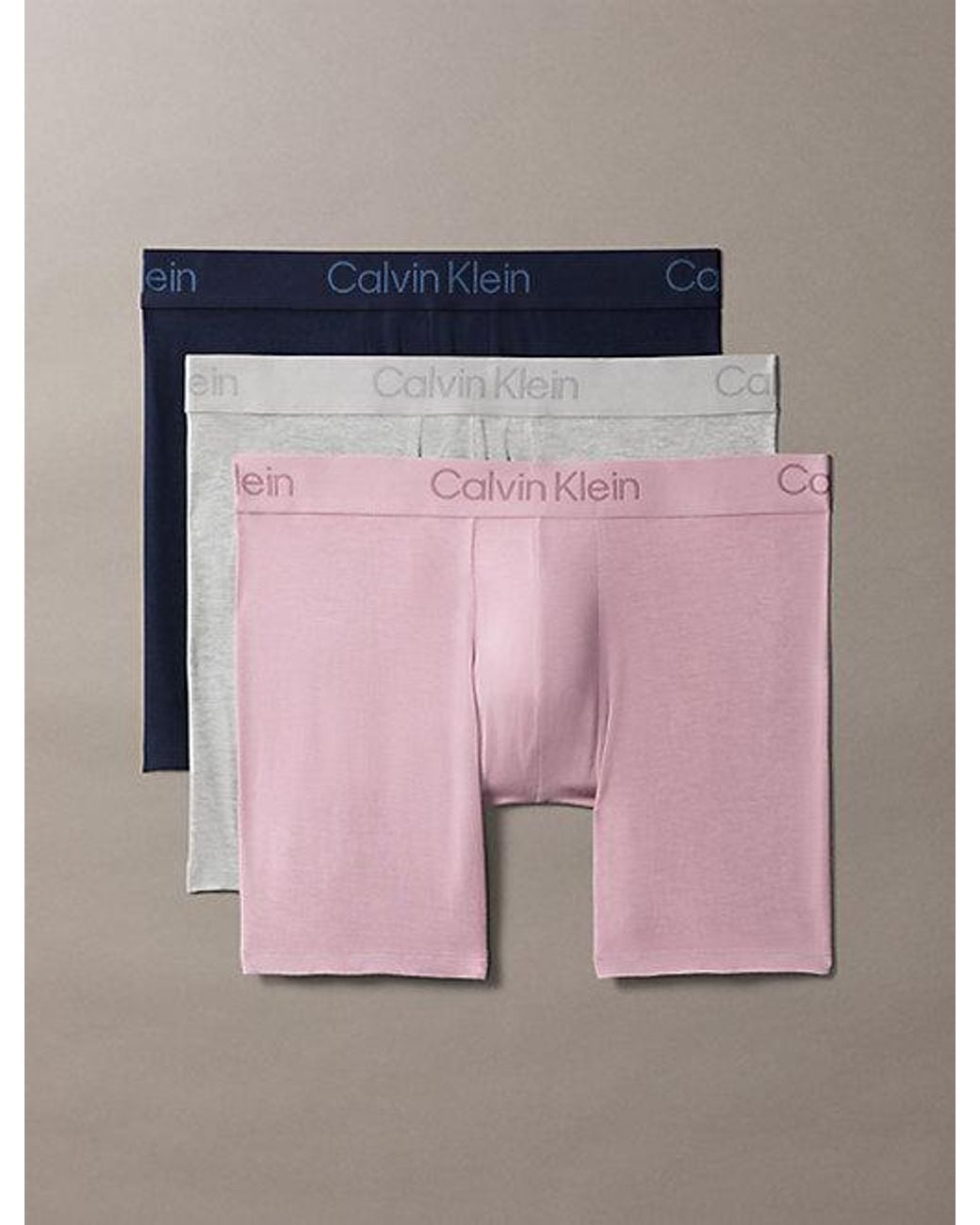 Calvin Klein Pink 3 Pack Boxer Briefs Ultra Soft Modal for men
