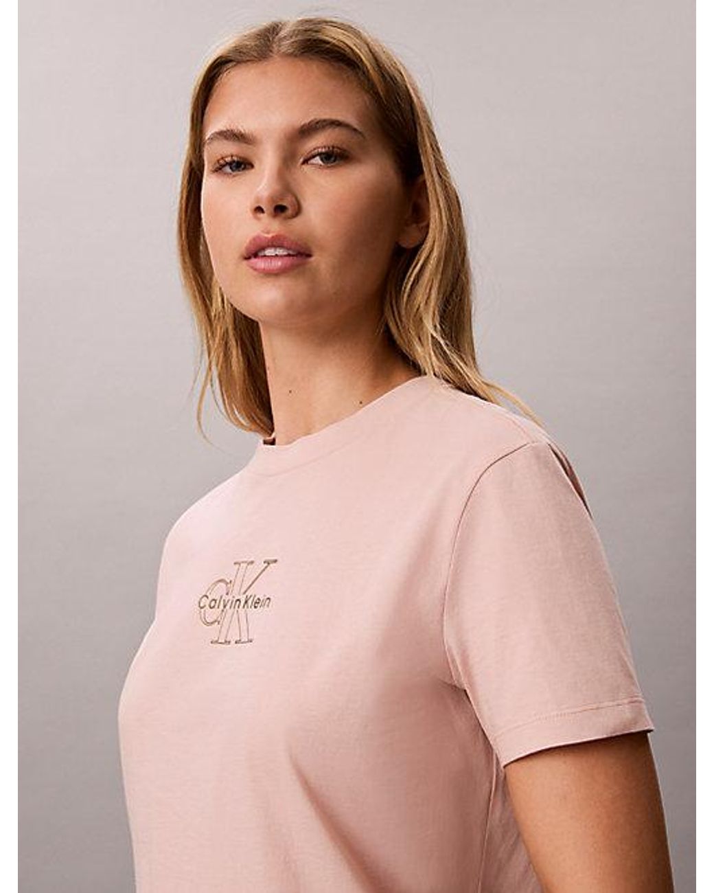Calvin Klein Multicolor Jeans Glossy Metallic Logo T-Shirt