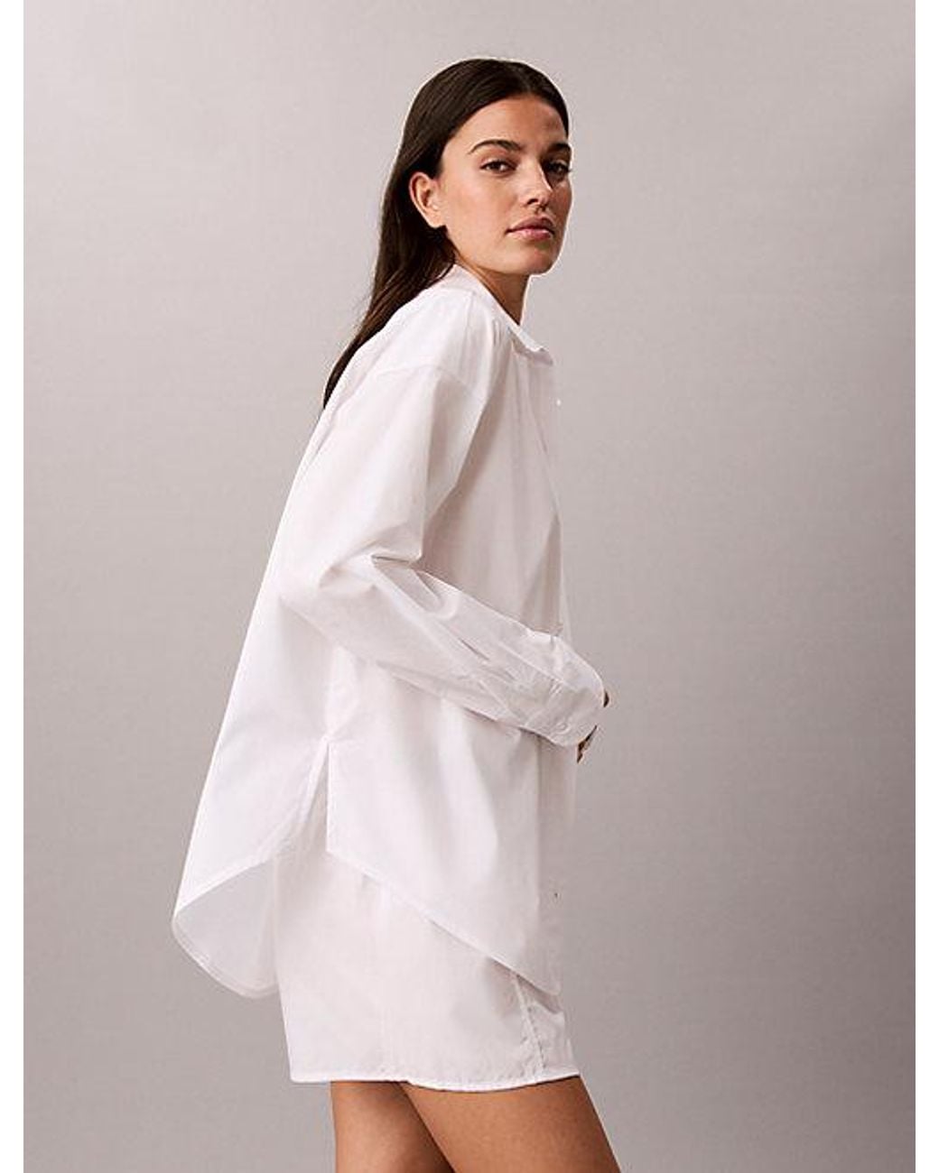 Calvin Klein Pink Pyjama Shirt Icon Cotton Poplin
