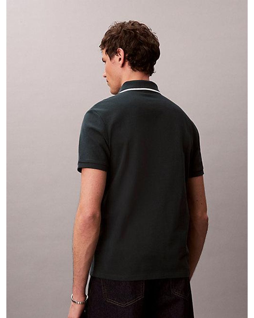 Calvin Klein Blue Cotton Piqué Polo Shirt for men