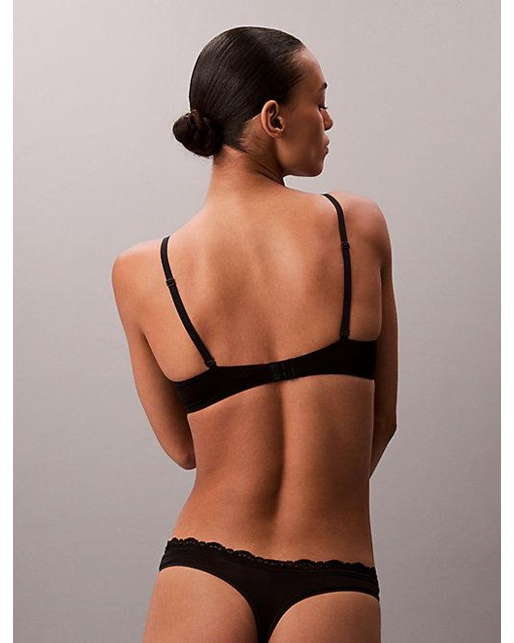 Calvin Klein String Met Lage Taille in het Black