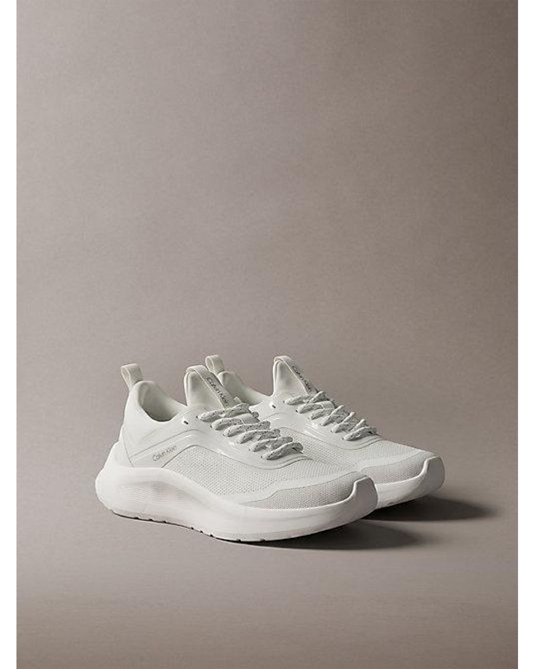 Calvin Klein White Ck Curve Lightweight Runner Trainers
