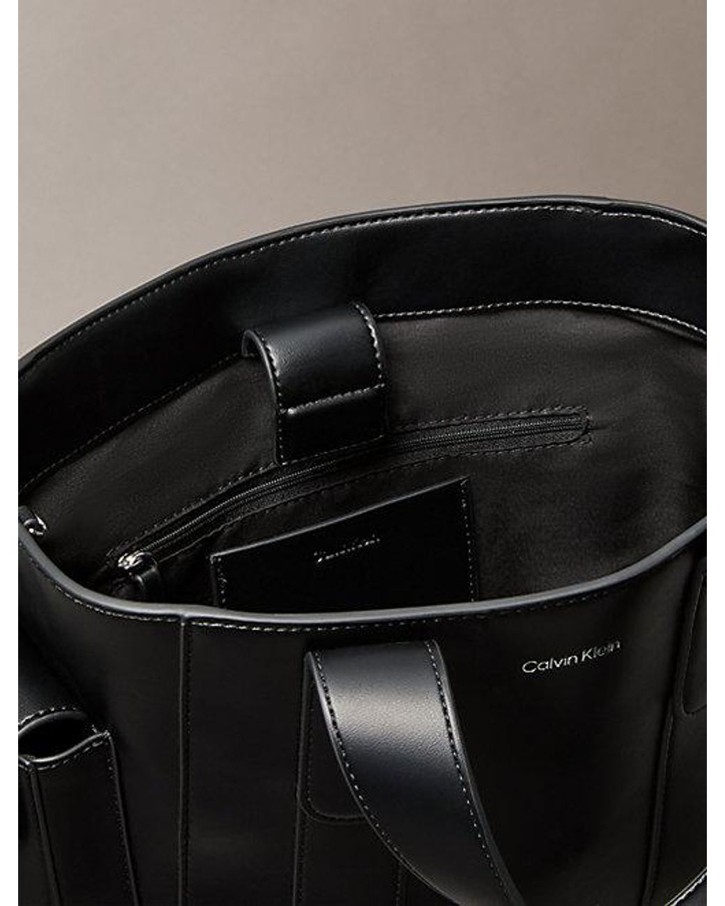 Calvin Klein Black Small Jacquard Logo Tote Bag