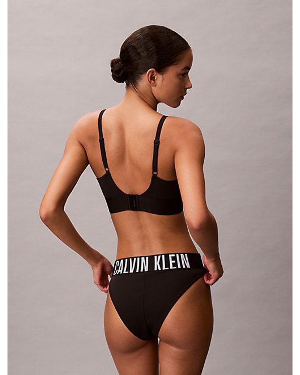 Calvin Klein Black Brazilian Bikini Bottoms Intense Power