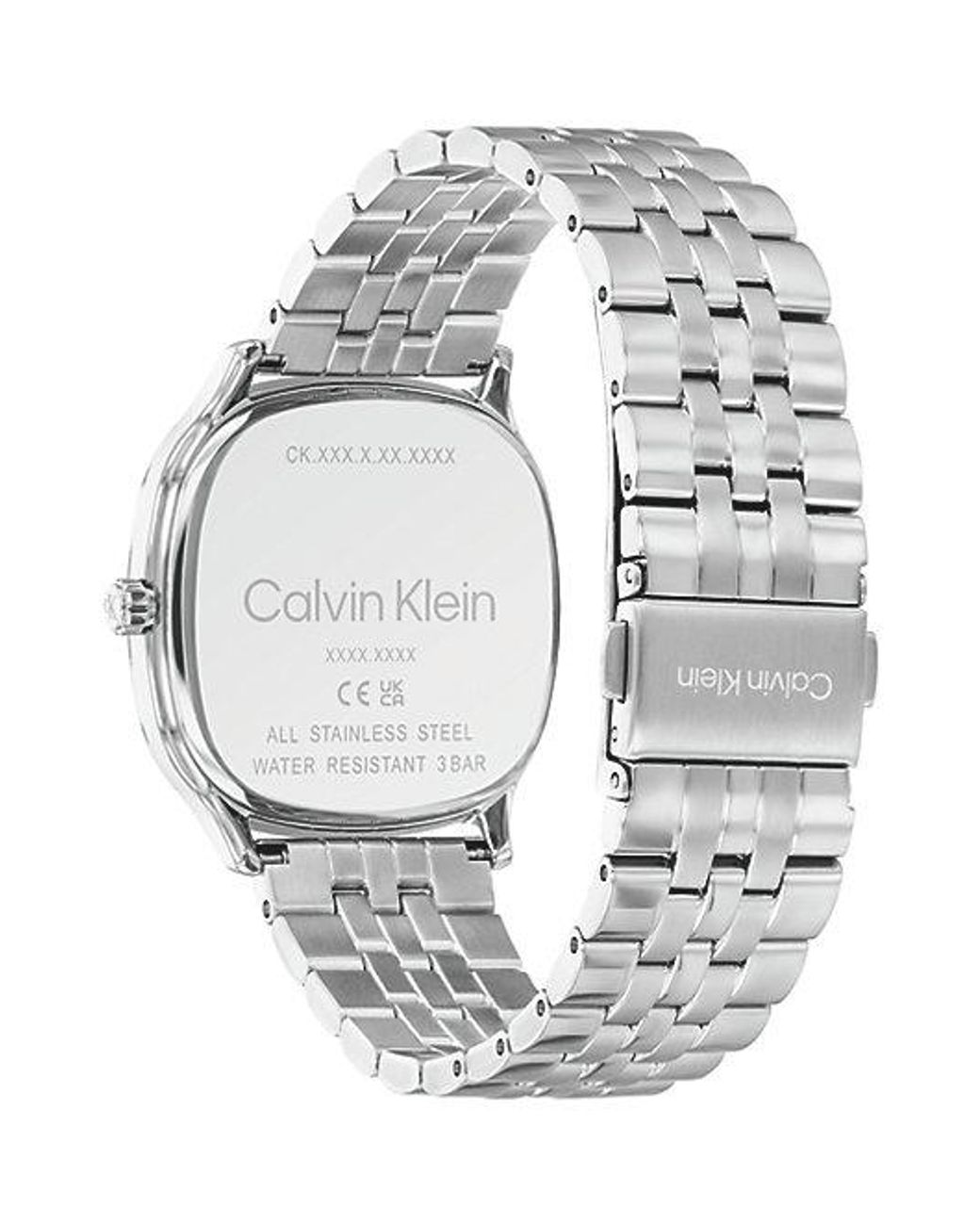 Calvin Klein Gray Stainless Steel Square Dial Watch for men