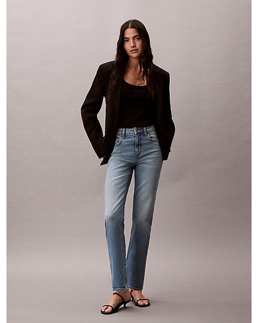Calvin Klein Multicolor Jeans High Rise Straight Jeans