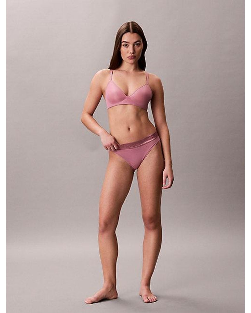 Calvin Klein Red Lightly Lined Wirefree Bra Perfectly Fit Ultra Light