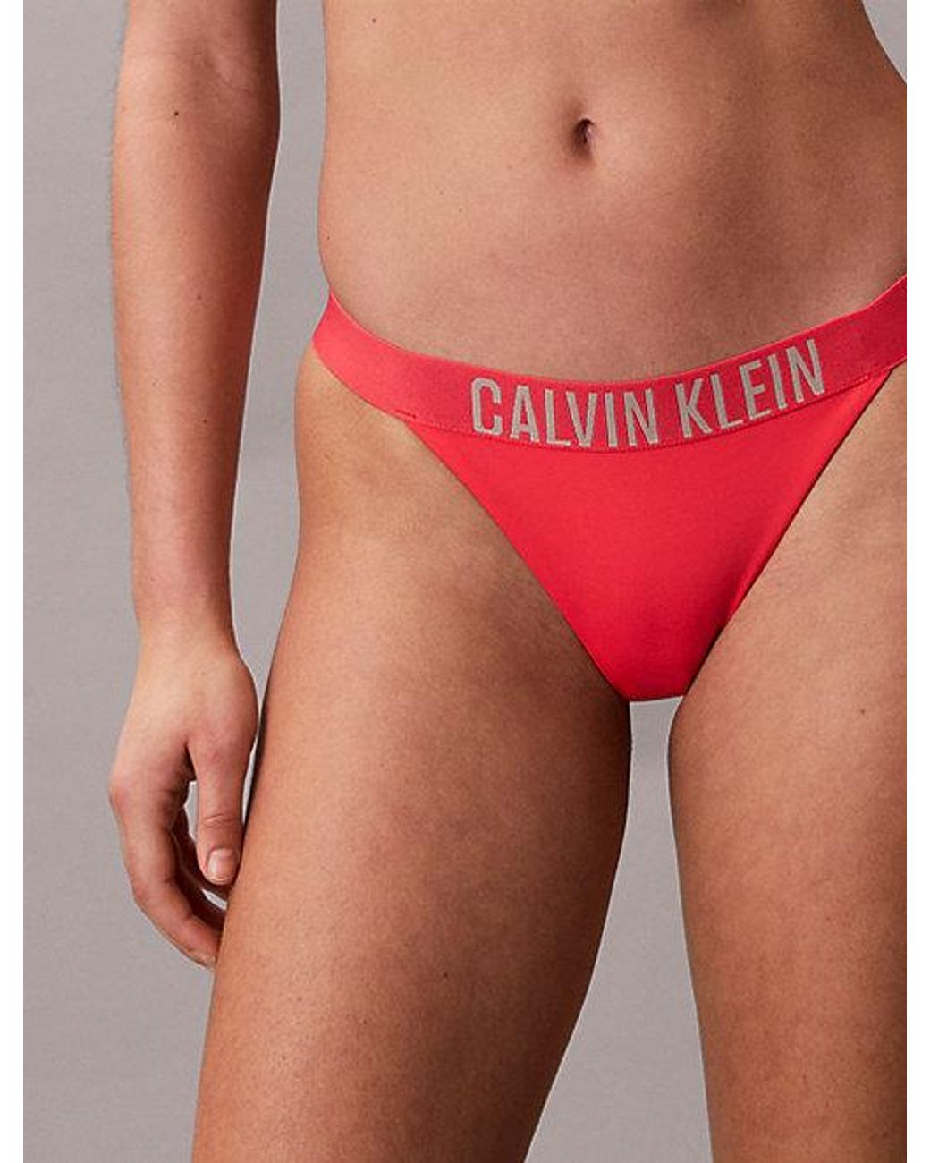Calvin Klein Red Brazilian Bikini Bottoms Intense Power