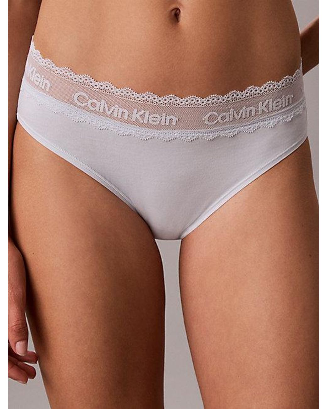 Calvin Klein Brown Bikini Briefs Cotton Lace