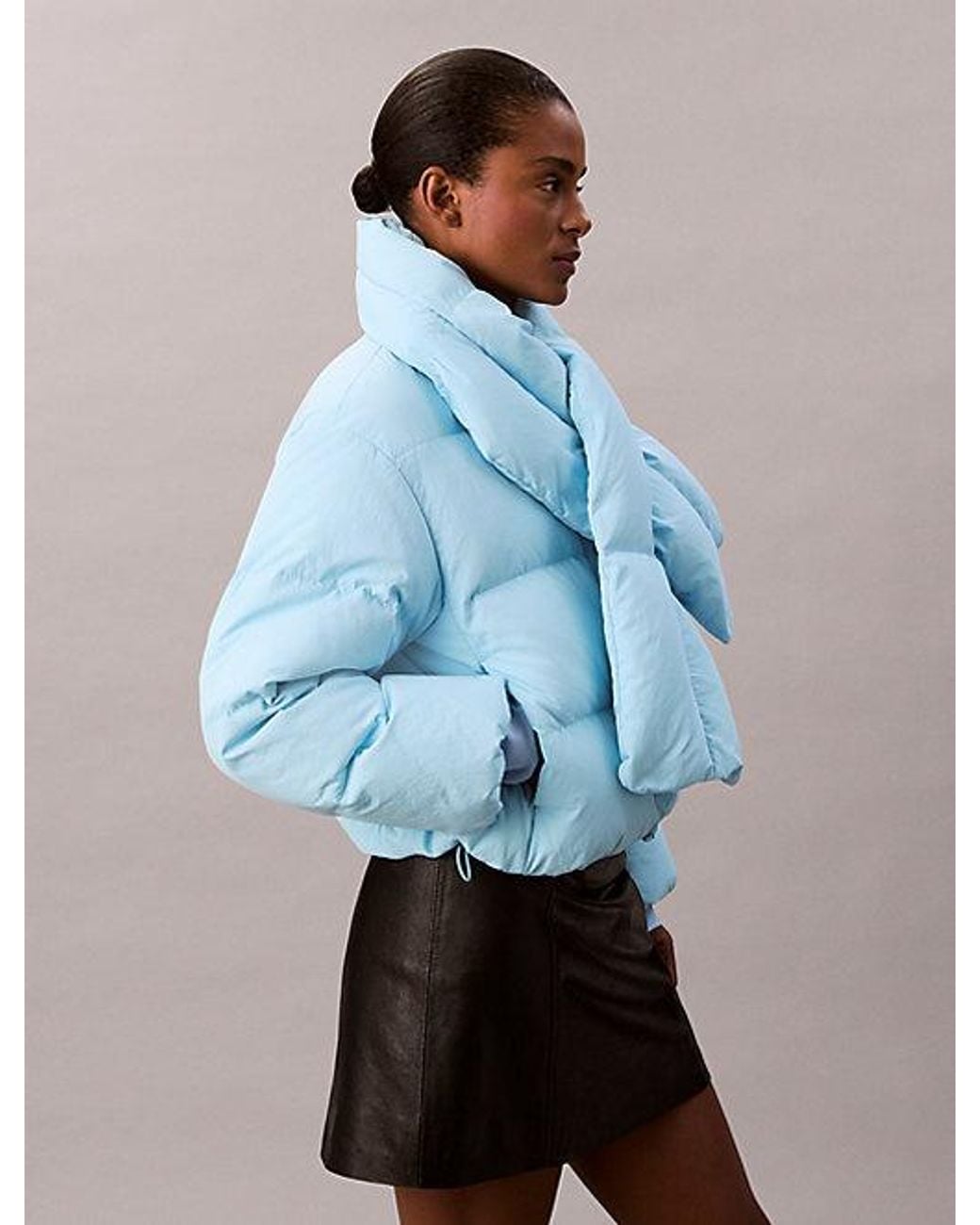 Calvin Klein Blue Short Down Puffer Jacket