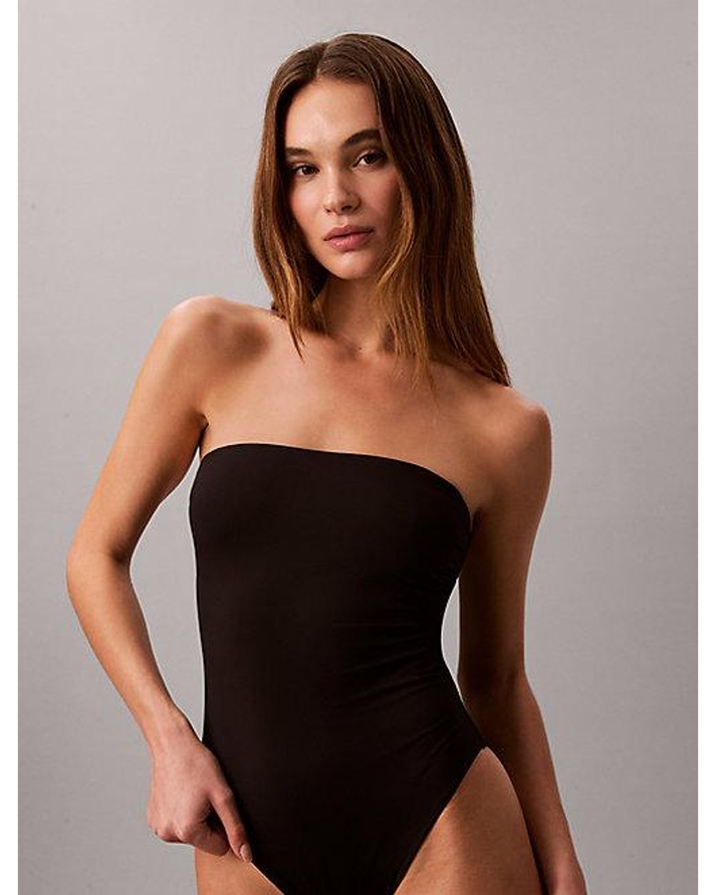 Calvin Klein Bandeau Badpak in het Black