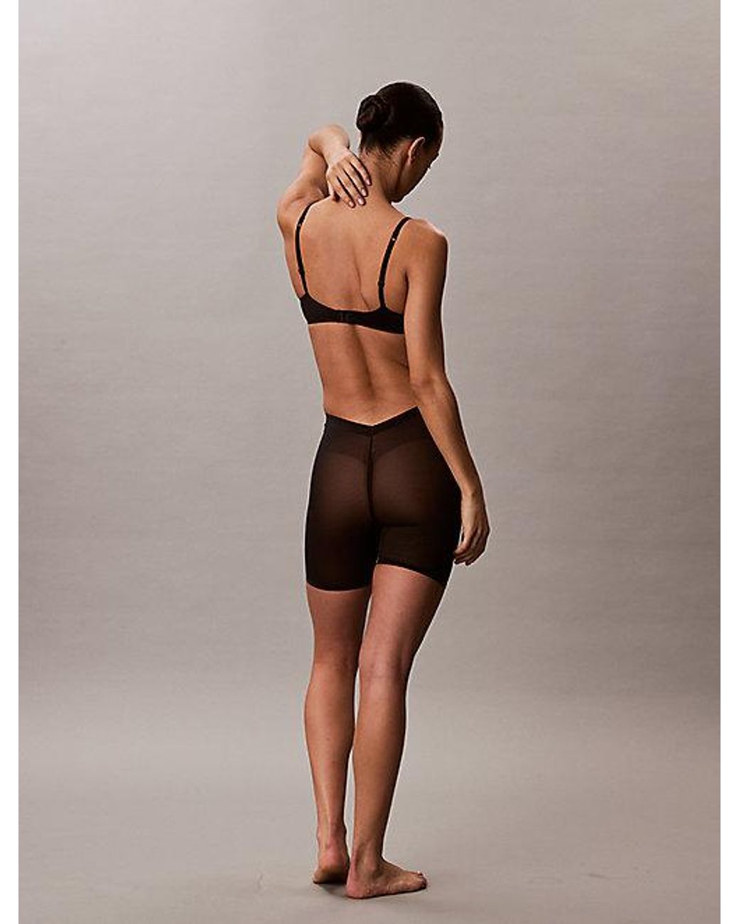 Calvin Klein Black Shapewear Shorts Minimalist Mesh