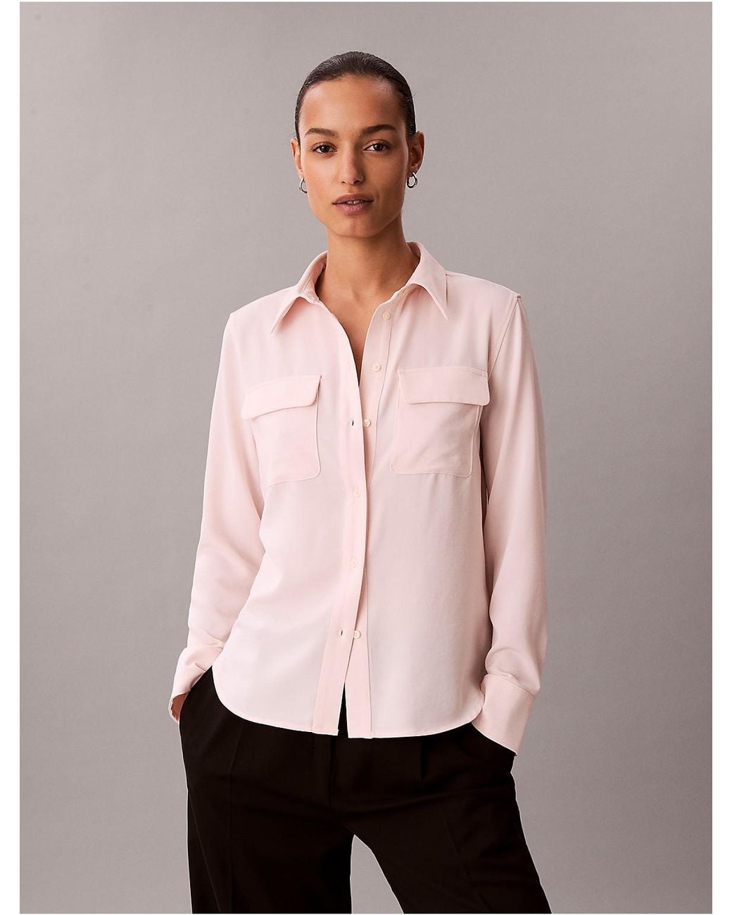Calvin Klein Pink Utility Classic Button-Down Shirt