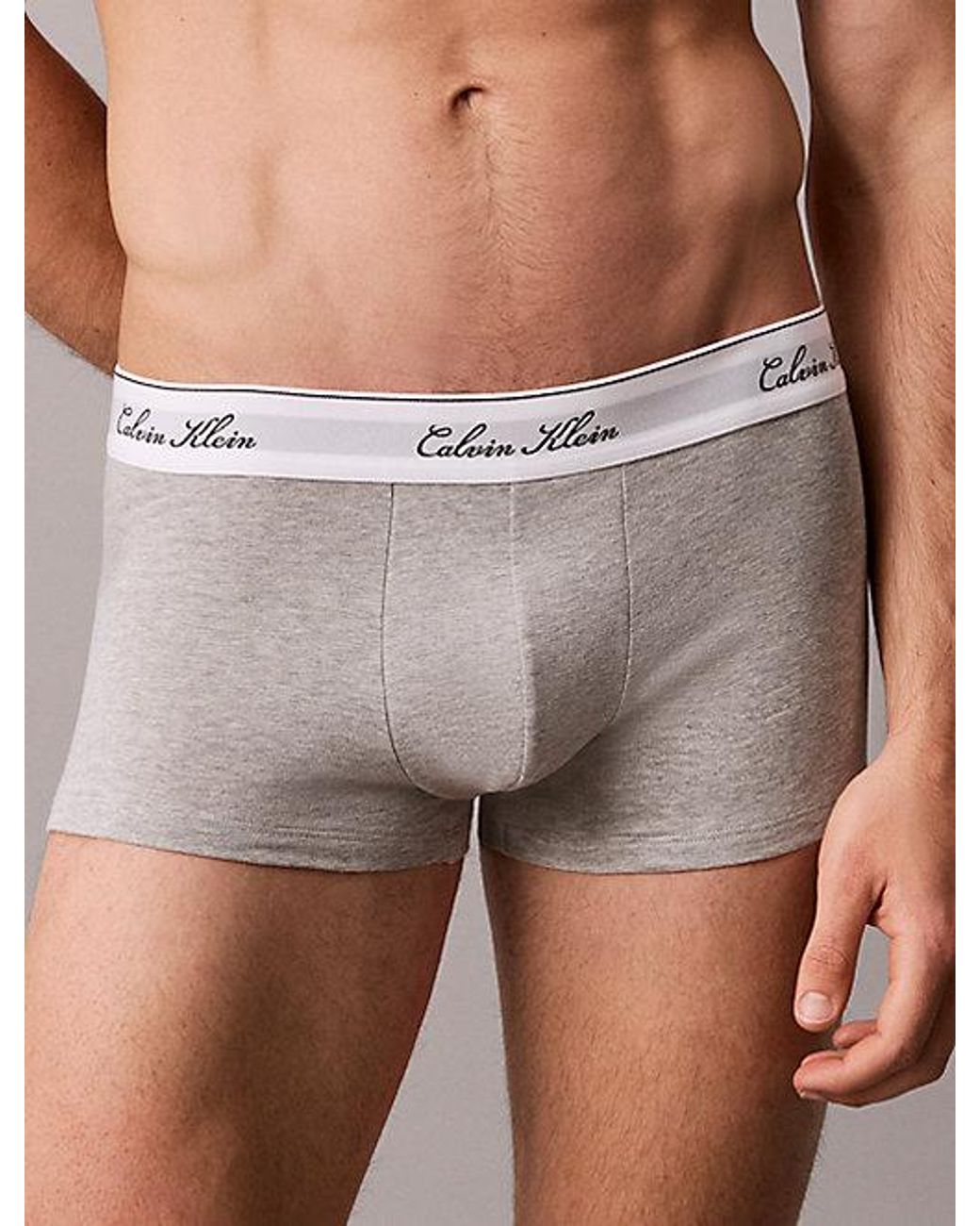 Calvin Klein Blue 3 Pack Low Rise Trunks Icon Cotton for men