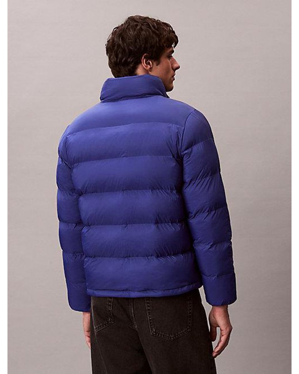 Calvin Klein Blue Jeans Monogram Puffer Jacket for men