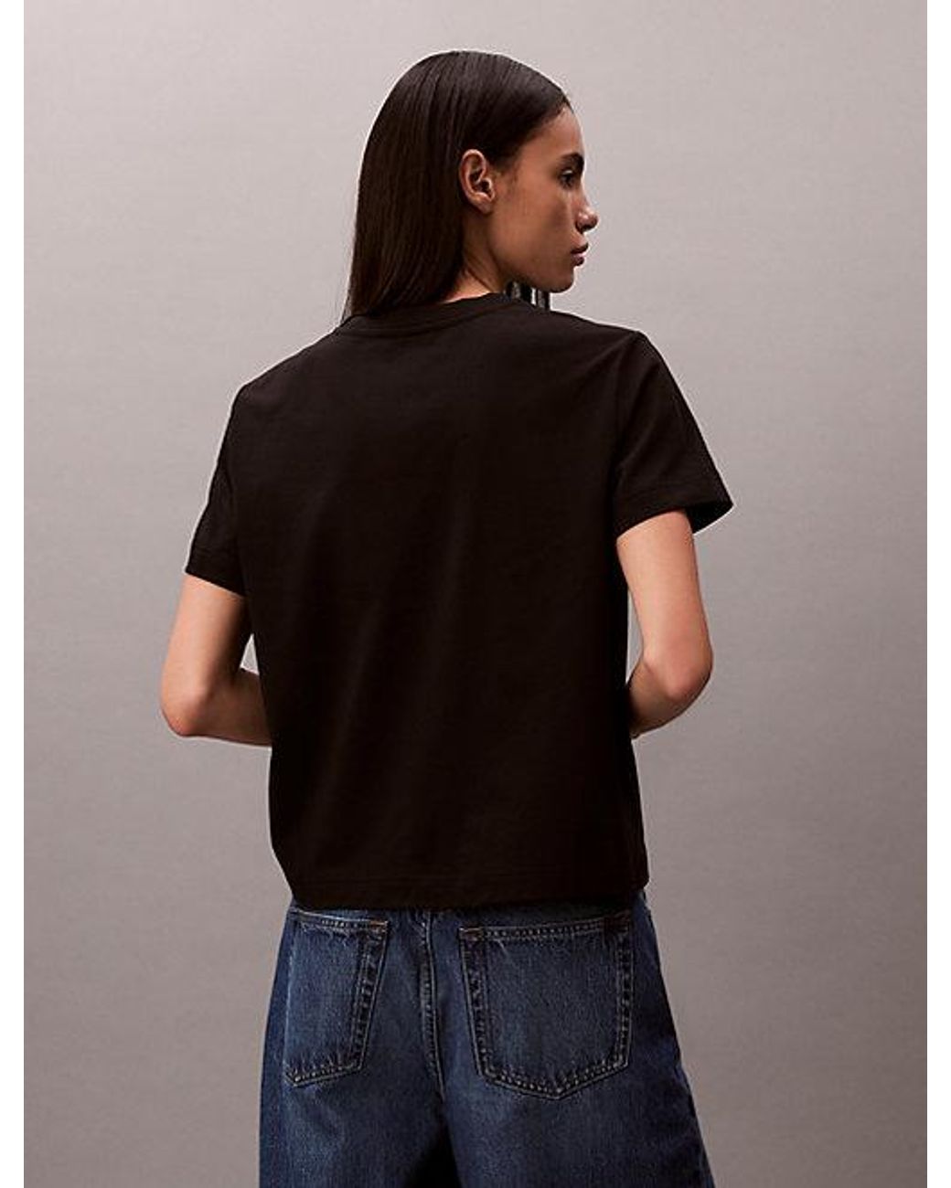 Calvin Klein Blue Jeans Embroidered Monologo Tee