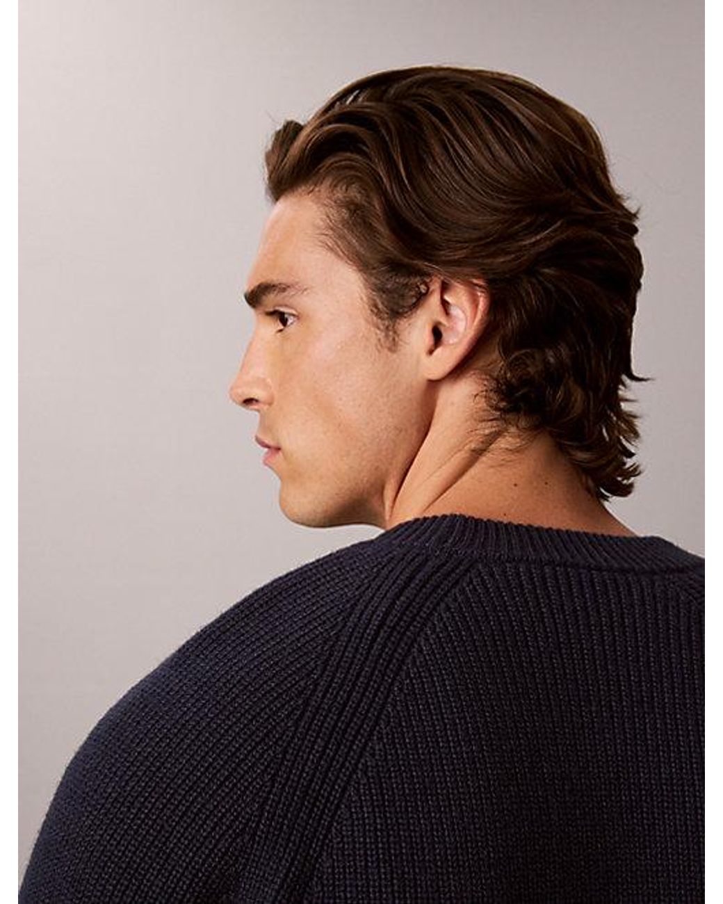 Calvin Klein Multicolor Jeans Wool Blend Ribbed Jumper for men