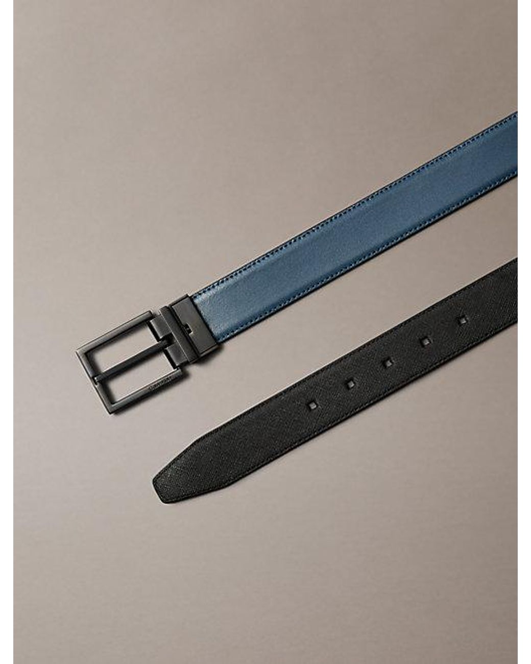 Calvin Klein Multicolor Reversible Soft Nappa Leather Belt for men