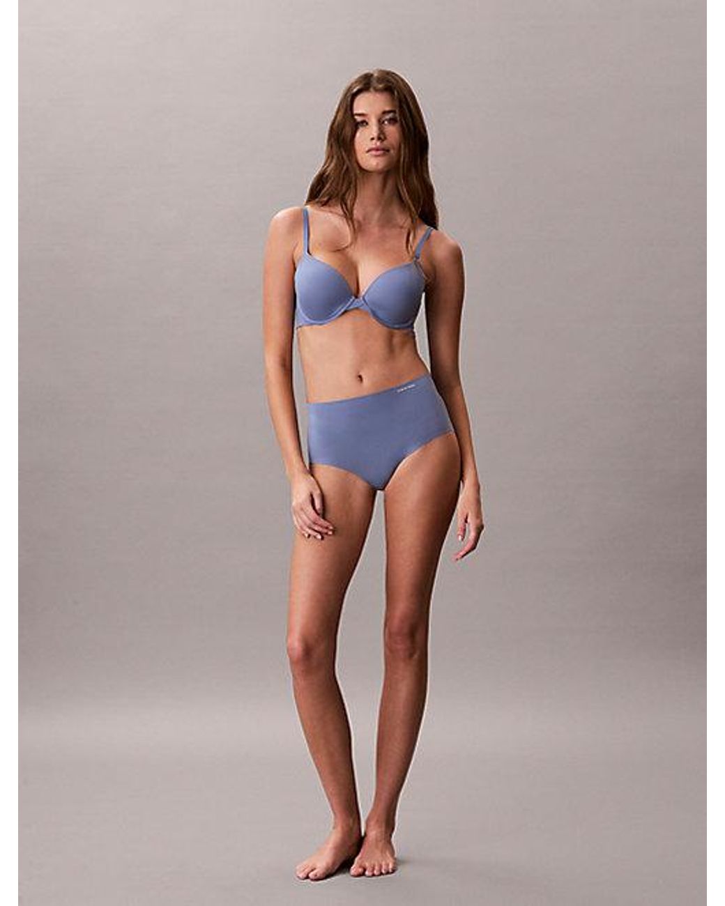 Calvin Klein Blue High Rise Hipster Briefs Invisibles Microfibre Stretch