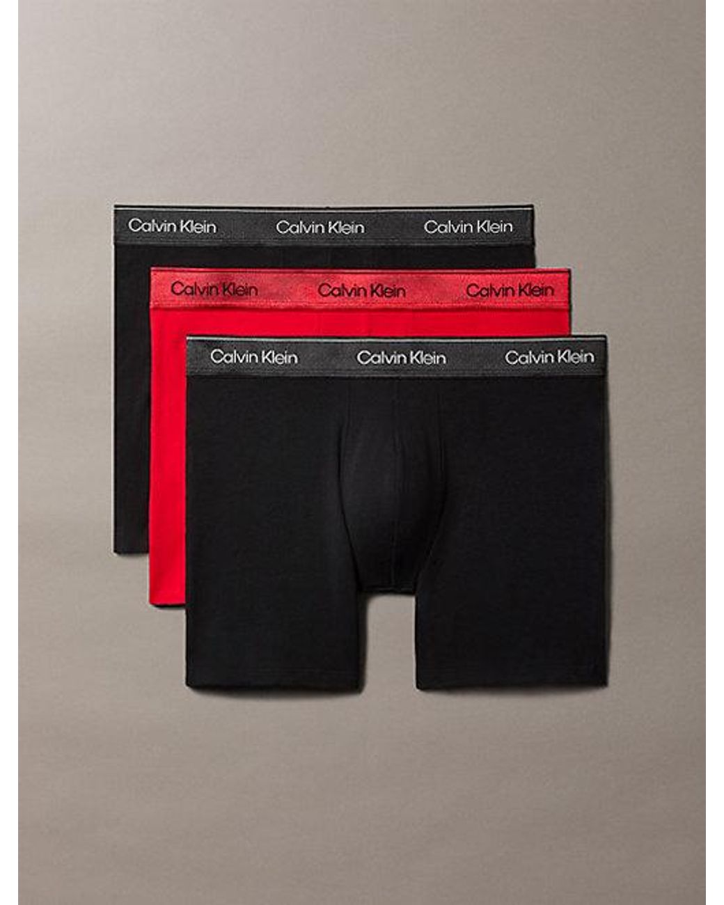 Calvin Klein Multicolor 3 Pack Boxer Briefs Icon Cotton Stretch Metallic for men