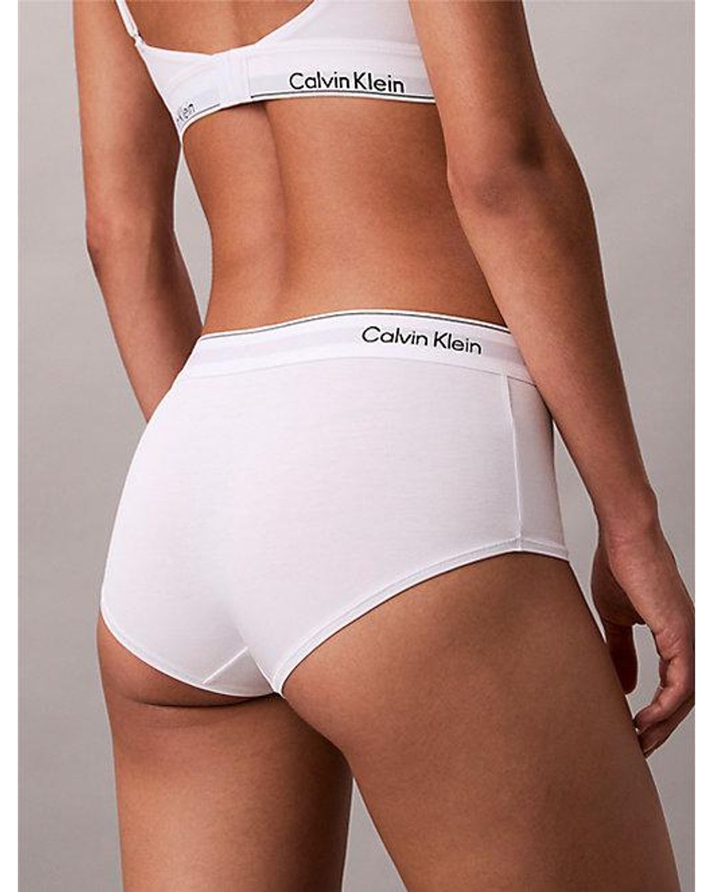 Calvin Klein White Icon Cotton Modal Boyshort