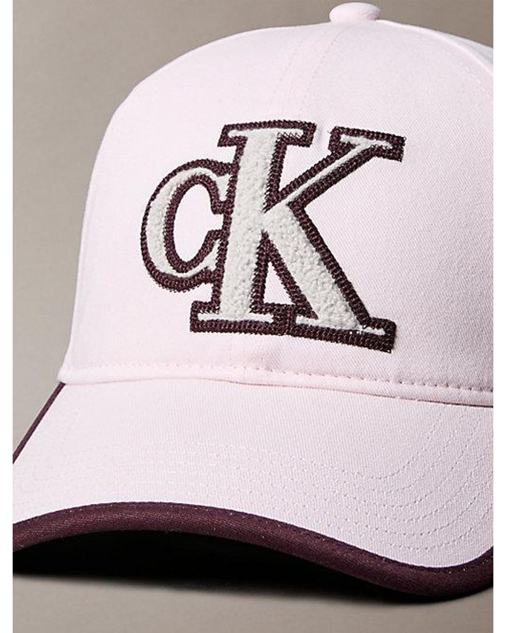 Calvin Klein Pink Uv Twill Bouclé Logo Adjustable Cap
