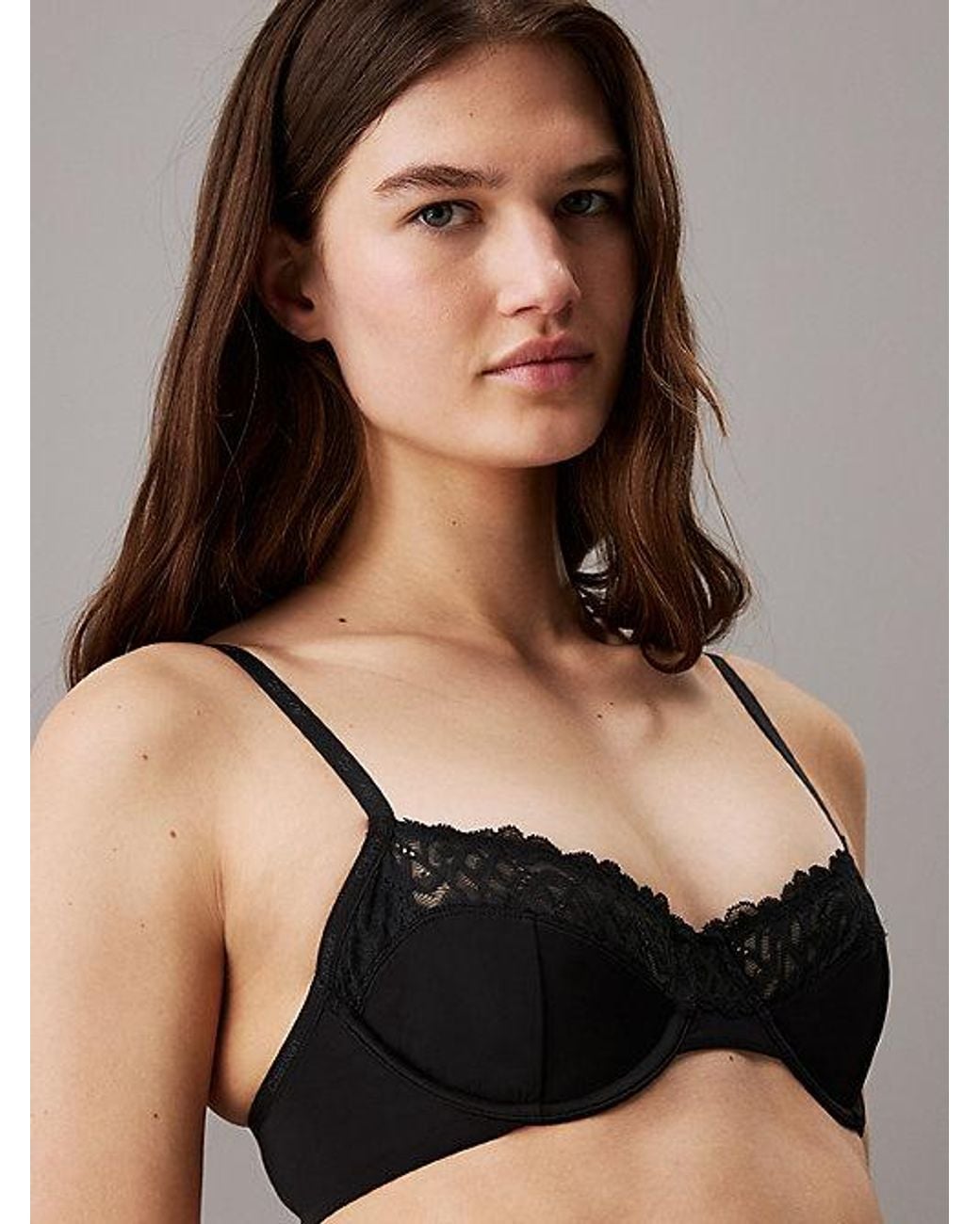 Calvin Klein Black Demi T-Shirt Bra Eternal Stretch Lace
