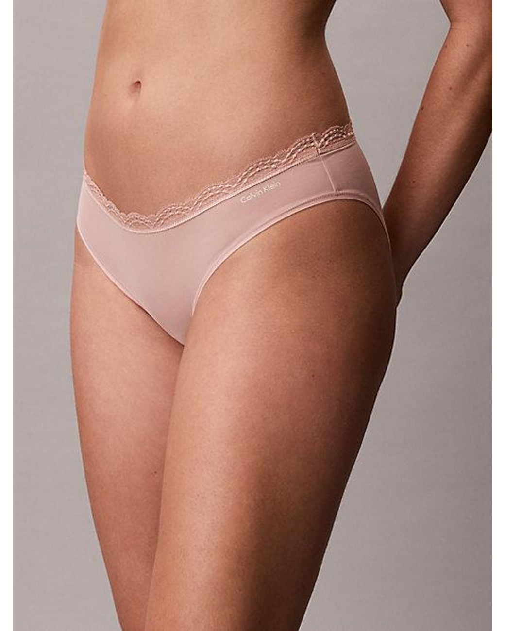 Calvin Klein Multicolor Bikini Briefs Microfibre Stretch With Lace