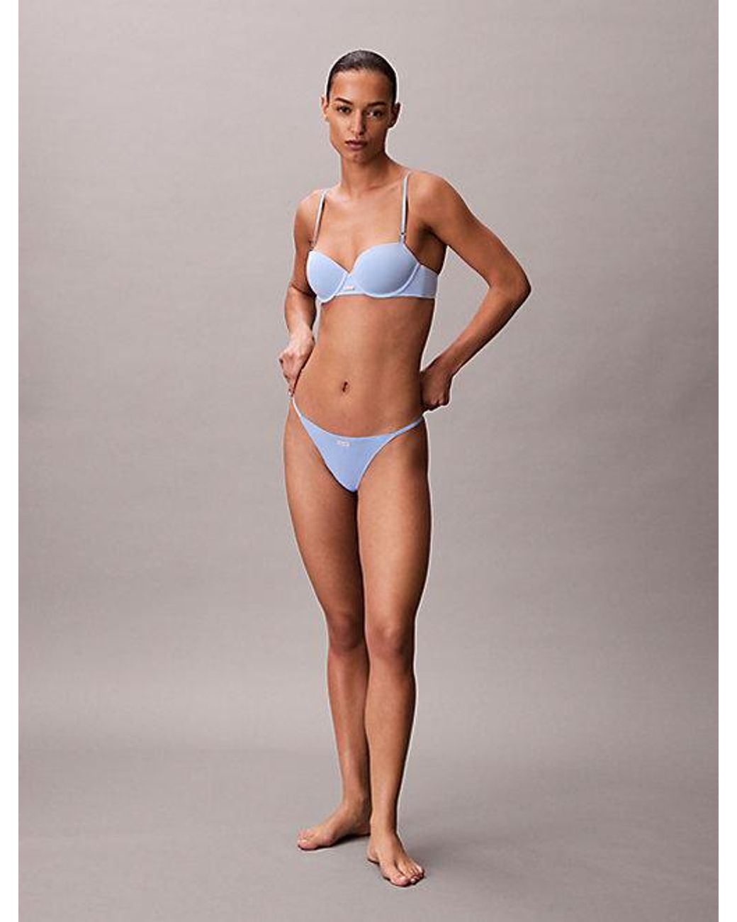 Calvin Klein Blue Demi T-Shirt Bra Cotton Modal Bare