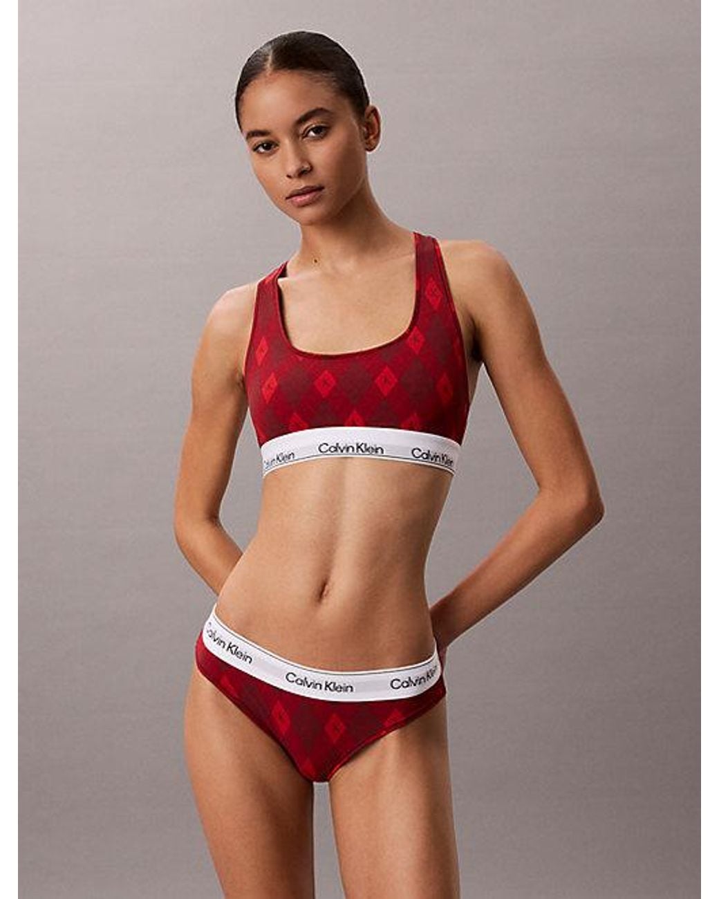 Calvin Klein Red Bikini Briefs Icon Cotton Modal