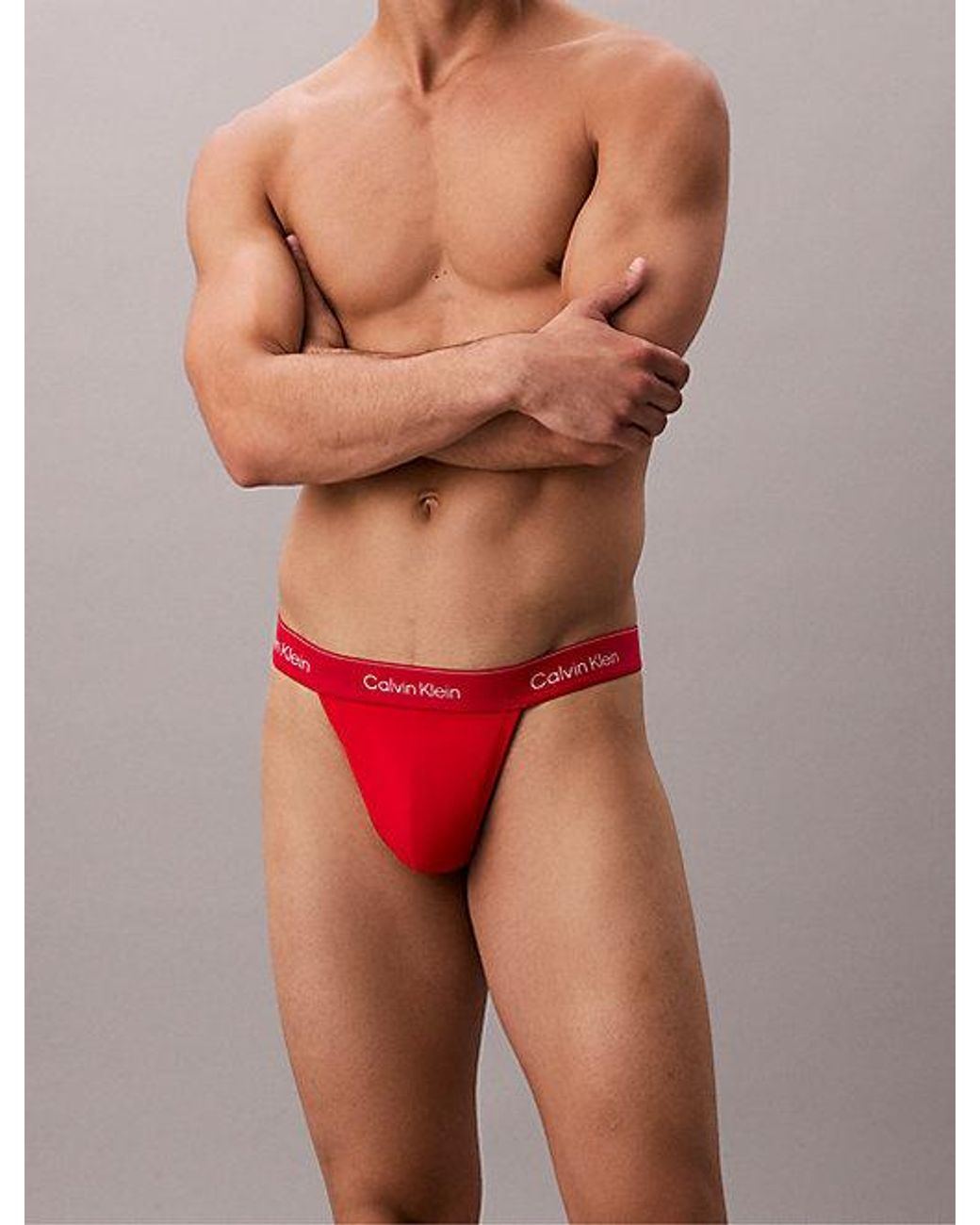 Calvin Klein 3-Pack Strings in het Gray voor heren