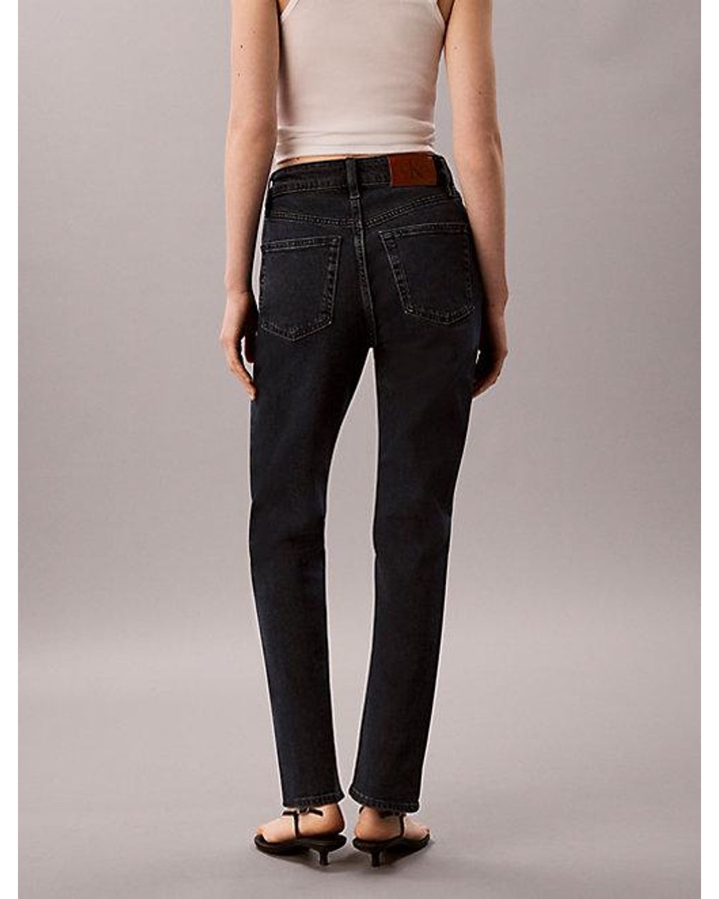 Calvin Klein Pink Jeans High Rise Straight Jeans
