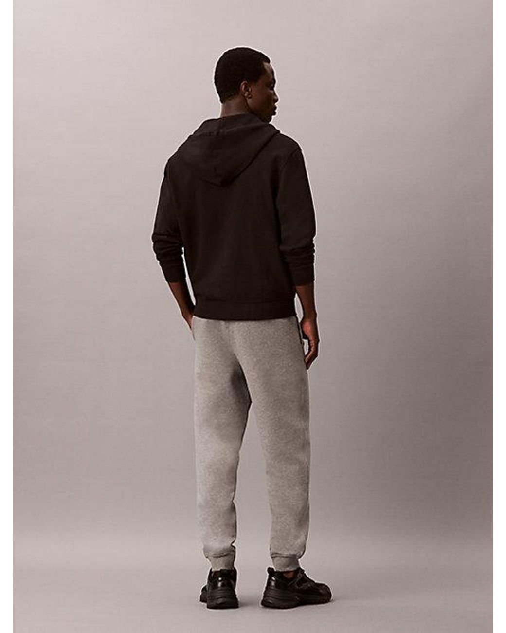 Calvin Klein Brown Jeans Relaxed Cotton Terry Joggers for men
