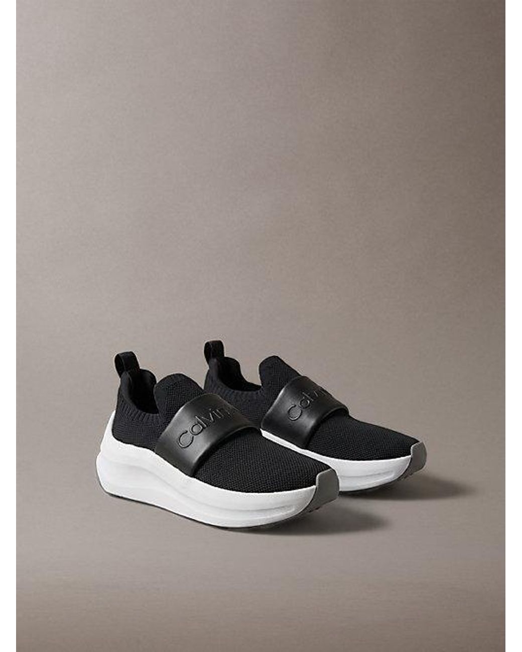 Calvin Klein Black Ck Volumax Slip On Runner Trainers