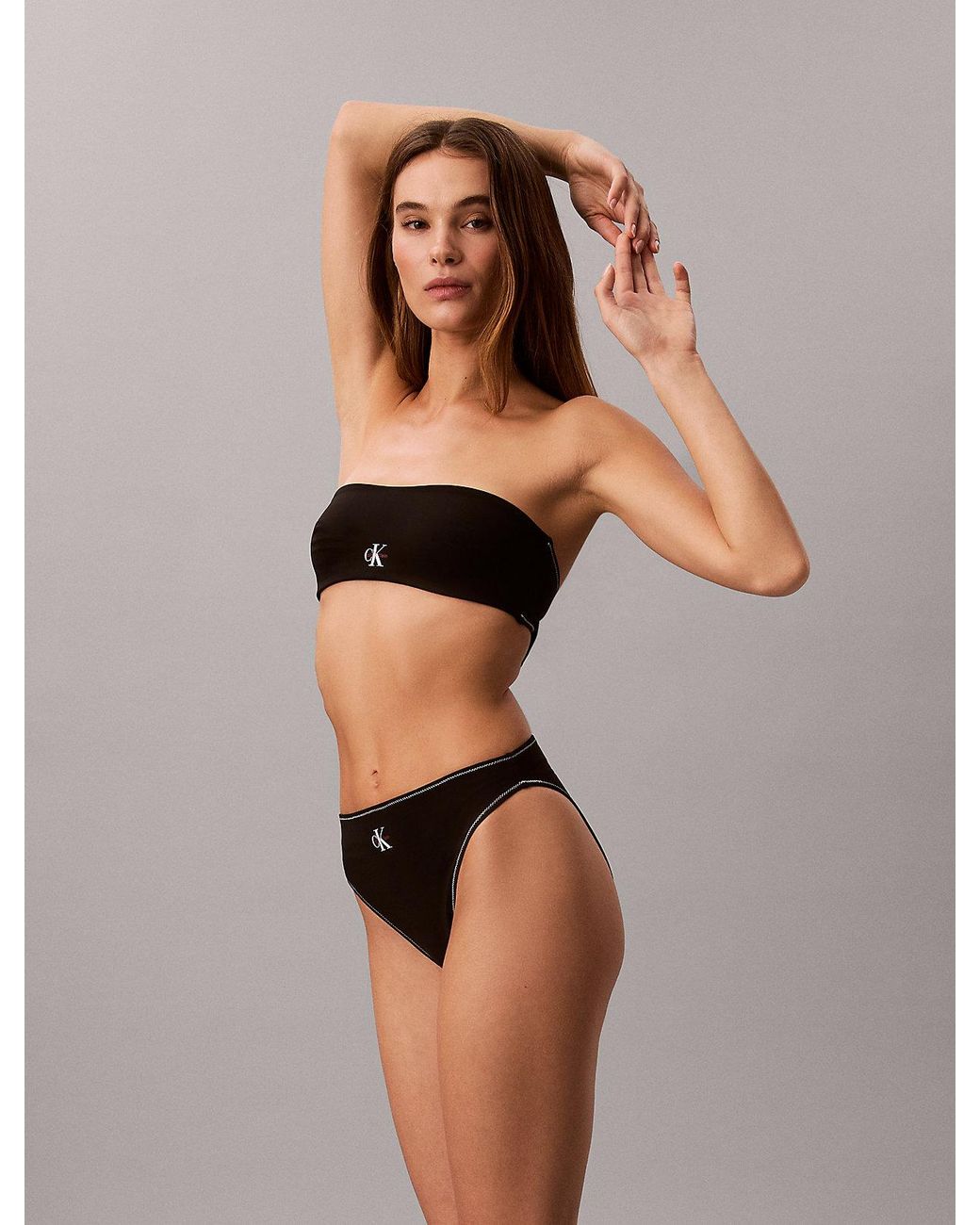 Bas De Bikini Échancré Calvin Klein en coloris Black