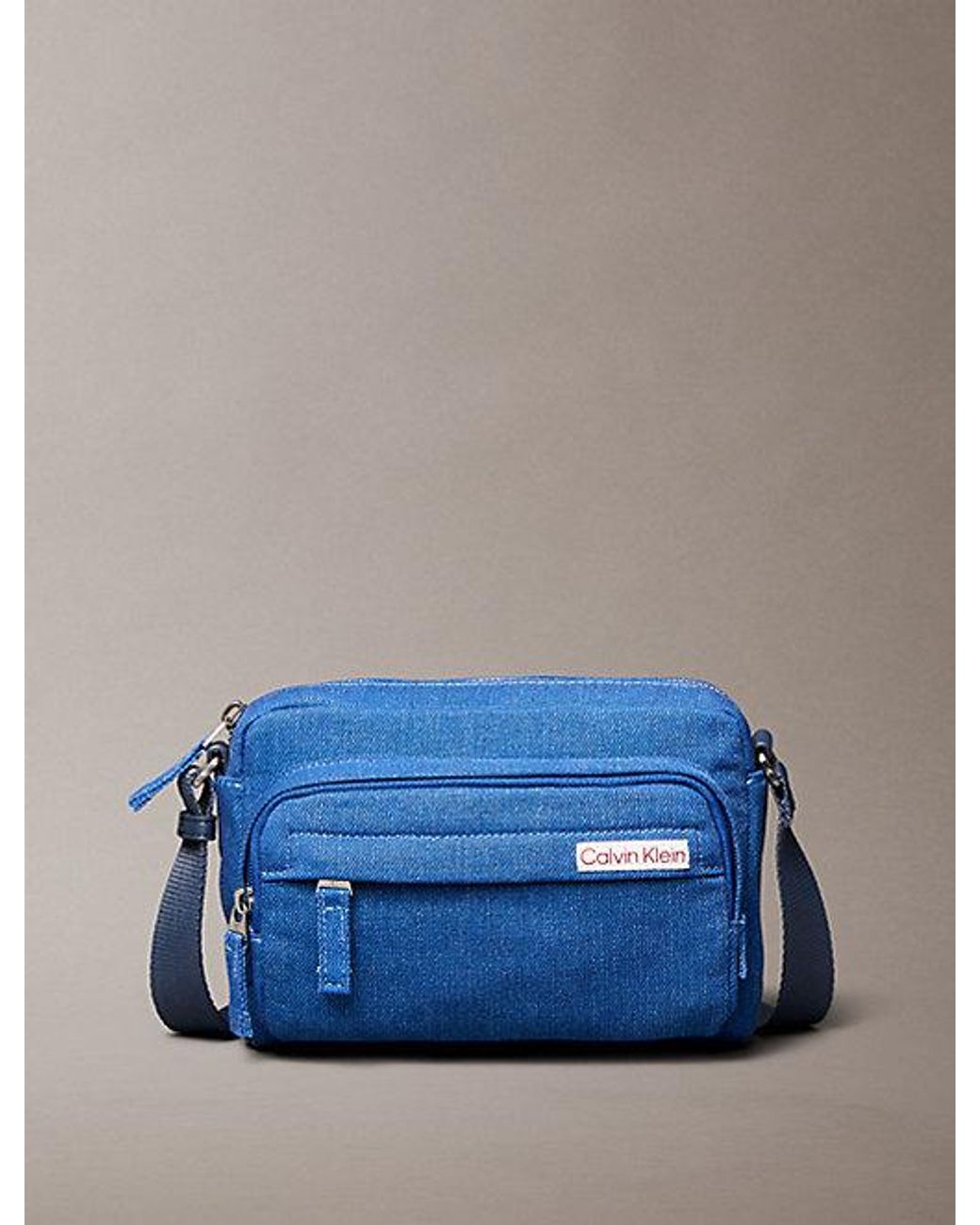 Calvin Klein Blue Denim Camera Bag for men