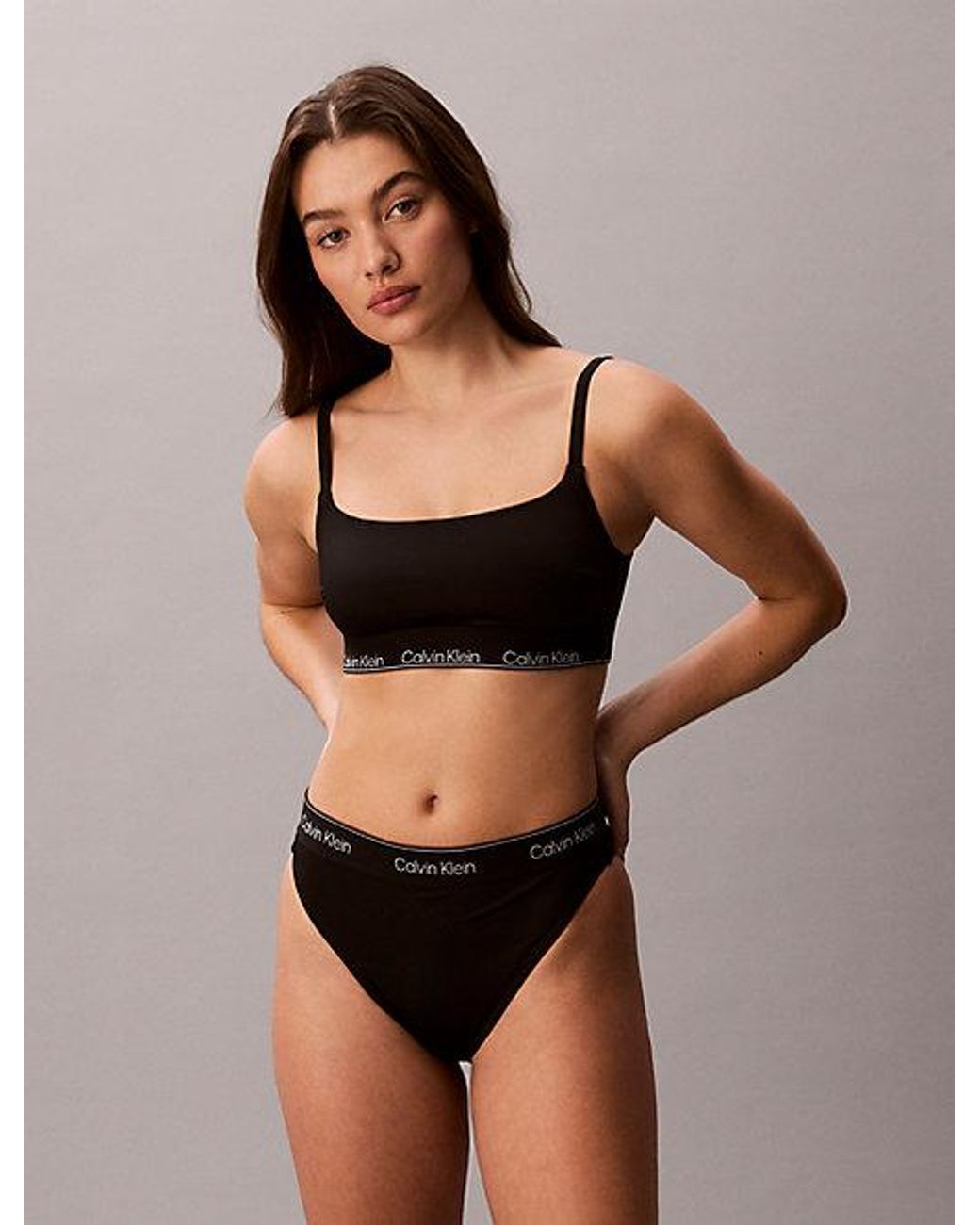 Calvin Klein Black Brazilian Bikini Bottoms Ck Icon