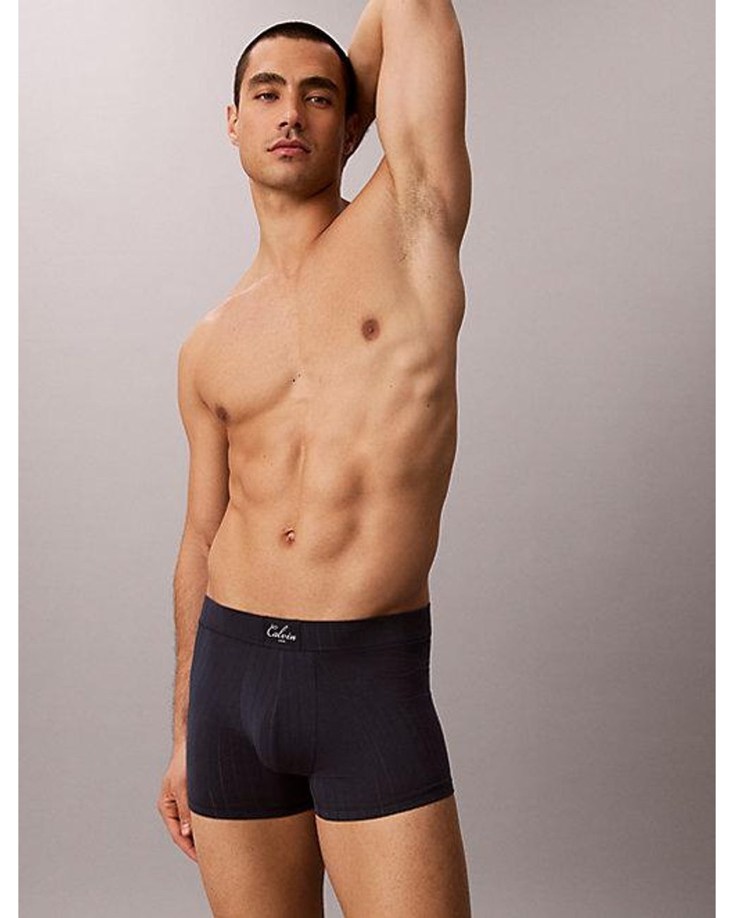 Calvin Klein Blue Trunks Icon Cotton Stretch for men