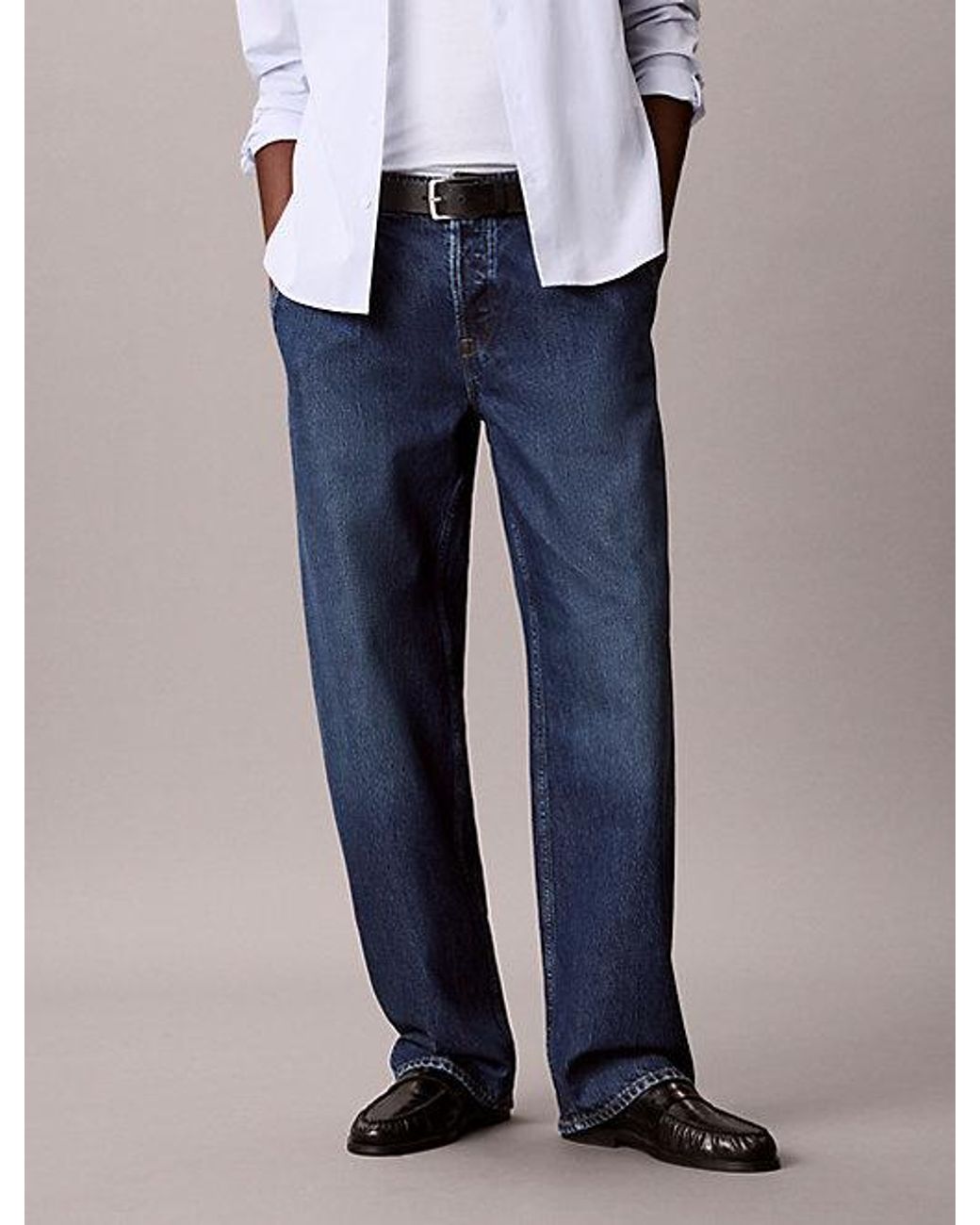 Calvin Klein Barrel Jeans in het Blue voor heren