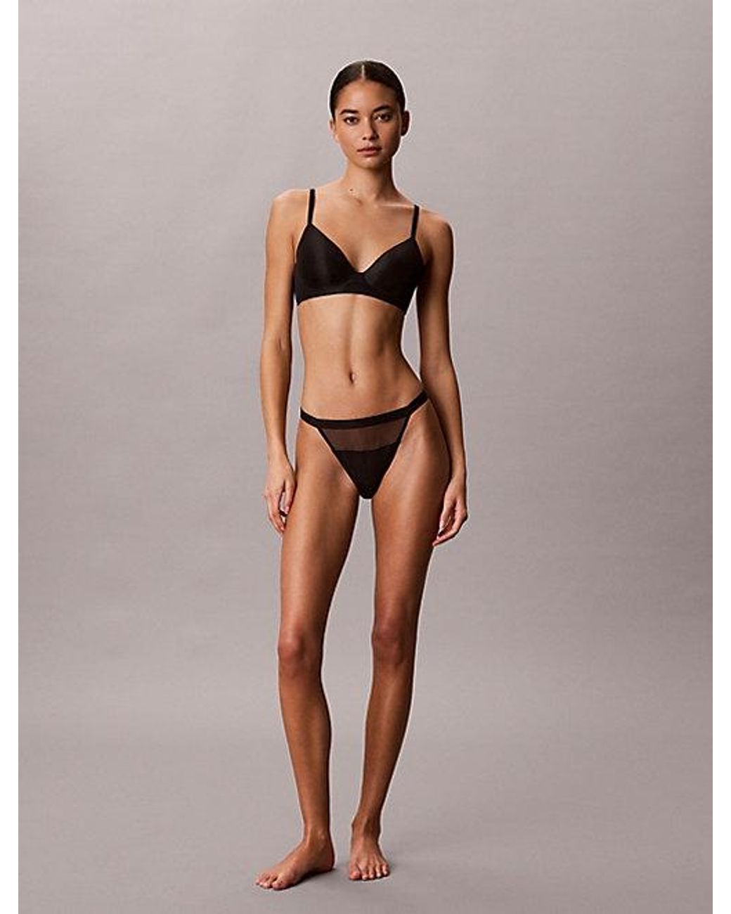 Calvin Klein Black Lightly Lined Wirefree Bra Perfectly Fit Ultra Light