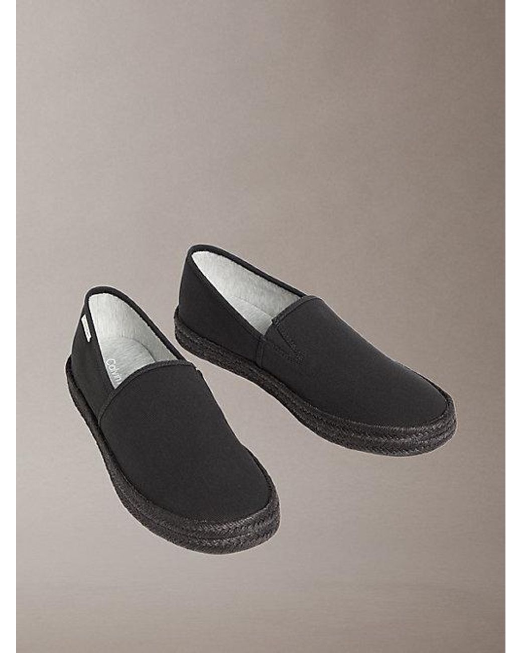 Calvin Klein Gray Javi Cotton Canvas Espadrilles for men