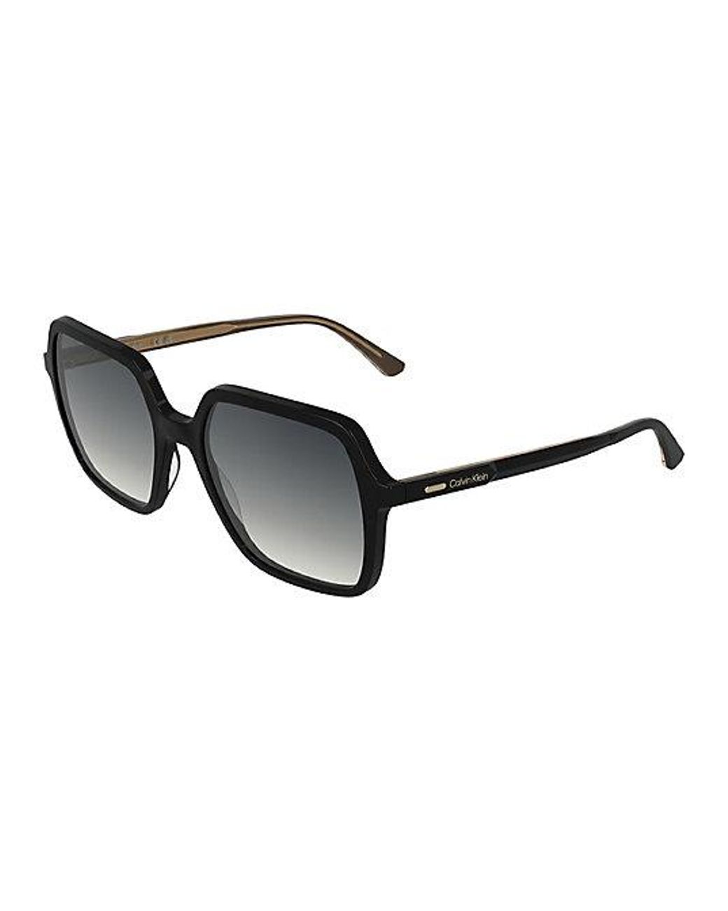 Calvin Klein Black Modified Rectangle Sunglasses