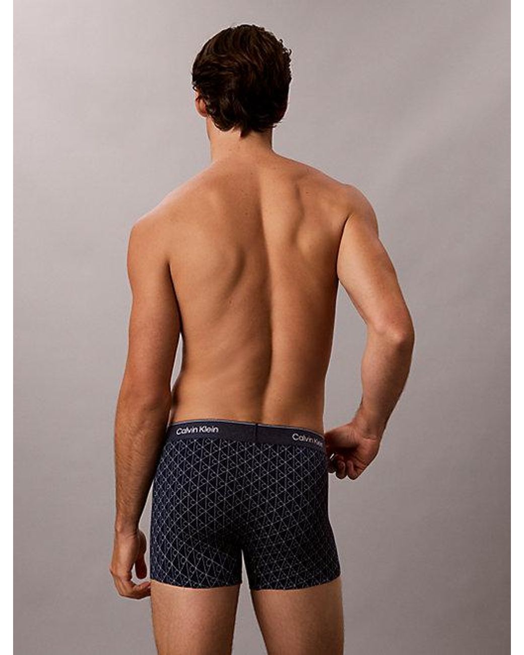 Calvin Klein Blue Trunks Icon Cotton Stretch for men