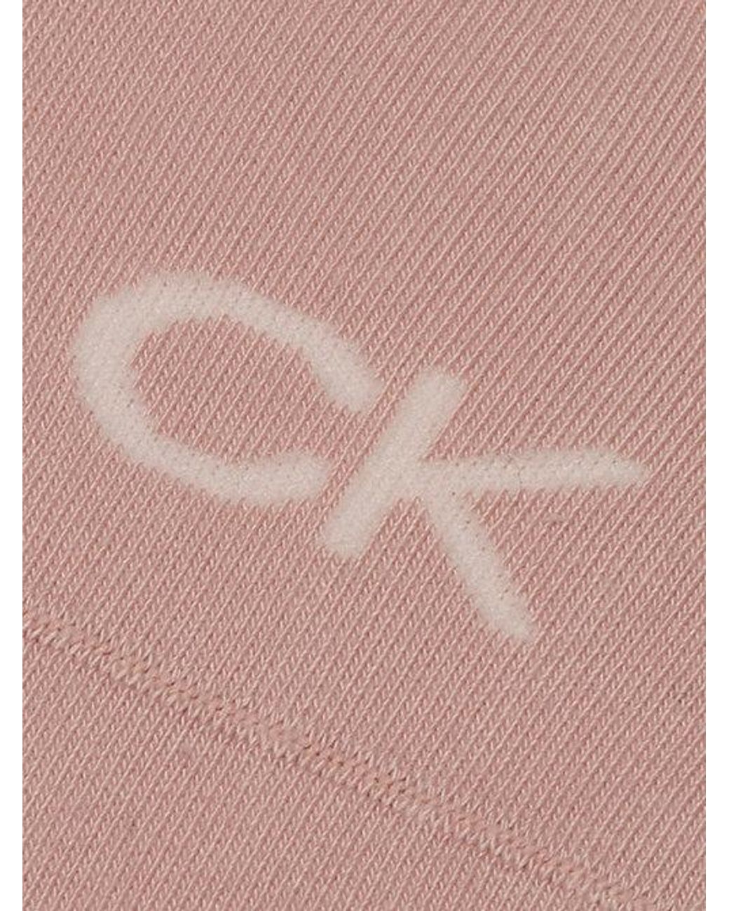 Calvin Klein Pink 2 Pack Soft Combed Cotton Invisible Socks