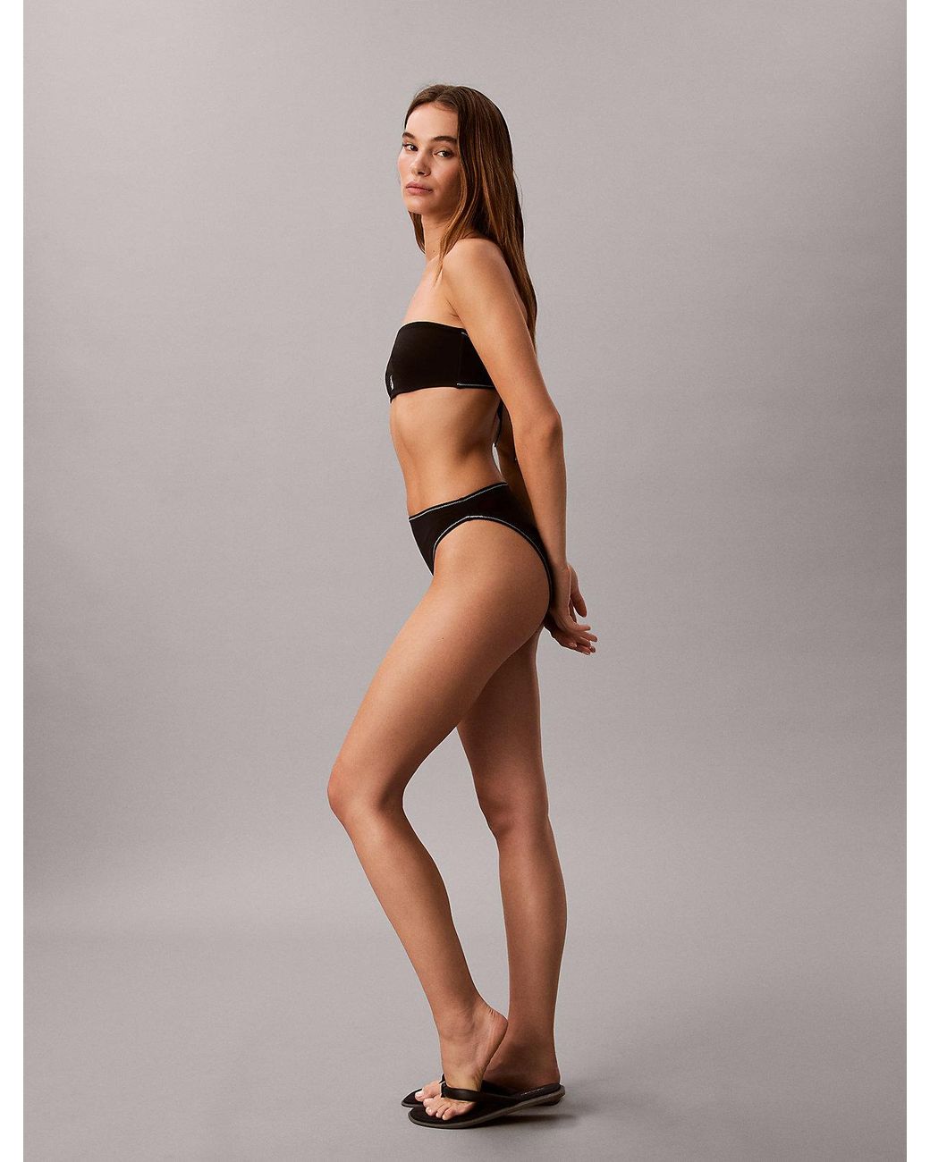 Bas De Bikini Échancré Calvin Klein en coloris Black