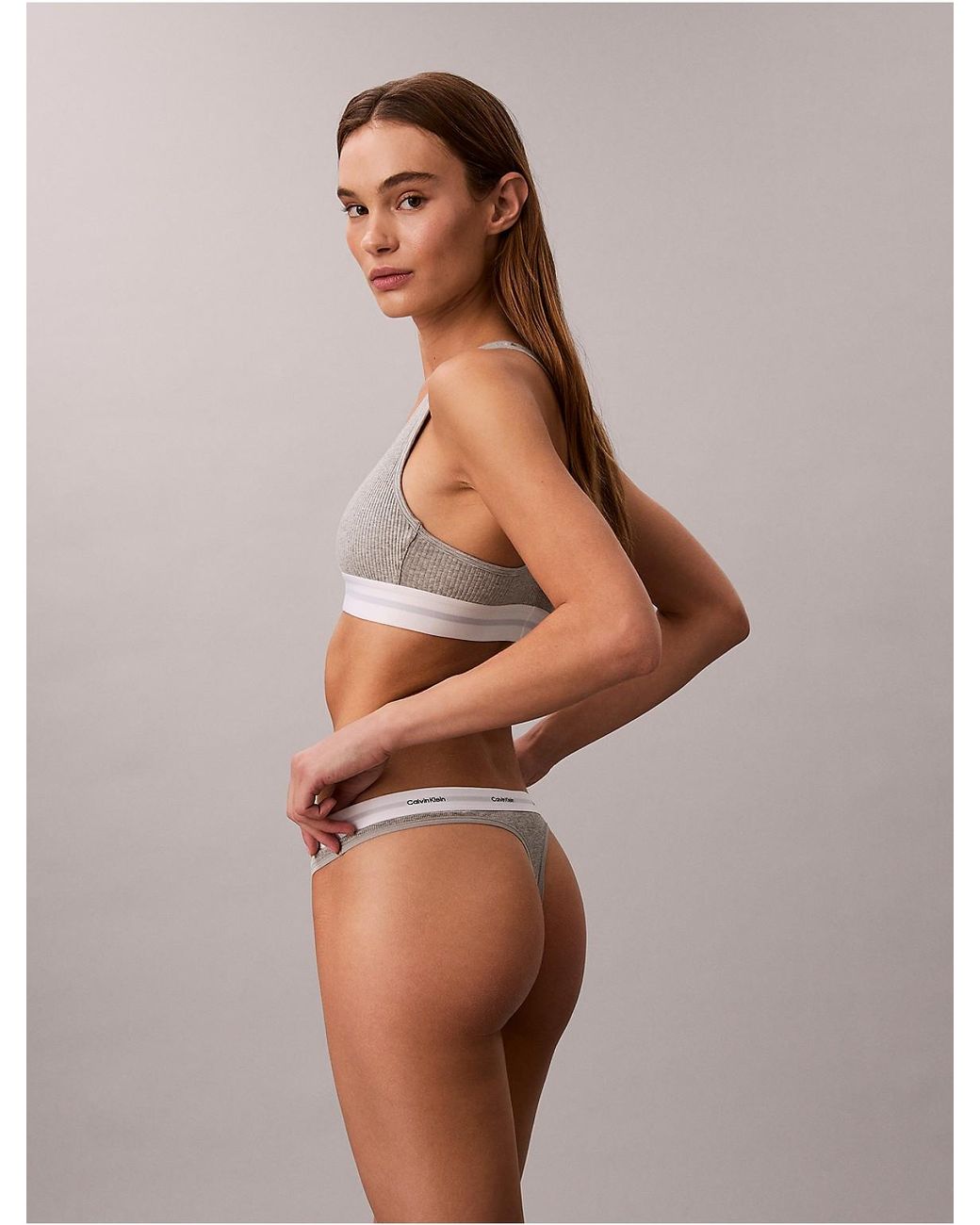 Calvin Klein Multicolor Thong Cotton Stretch Rib