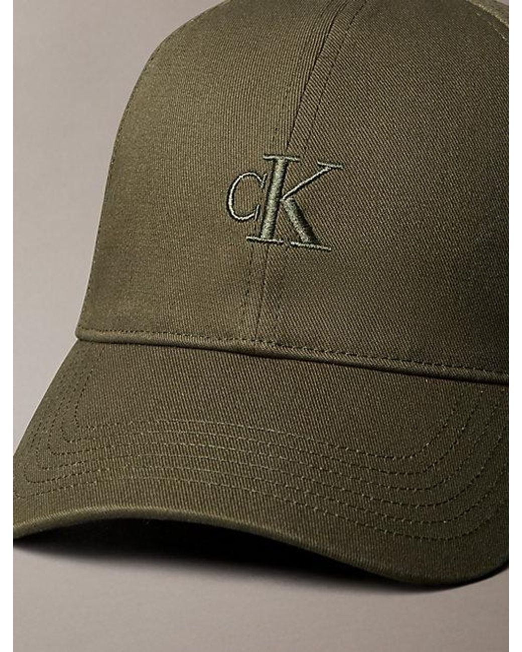 Calvin Klein Green Jeans Embroidered Monogram Baseball Cap